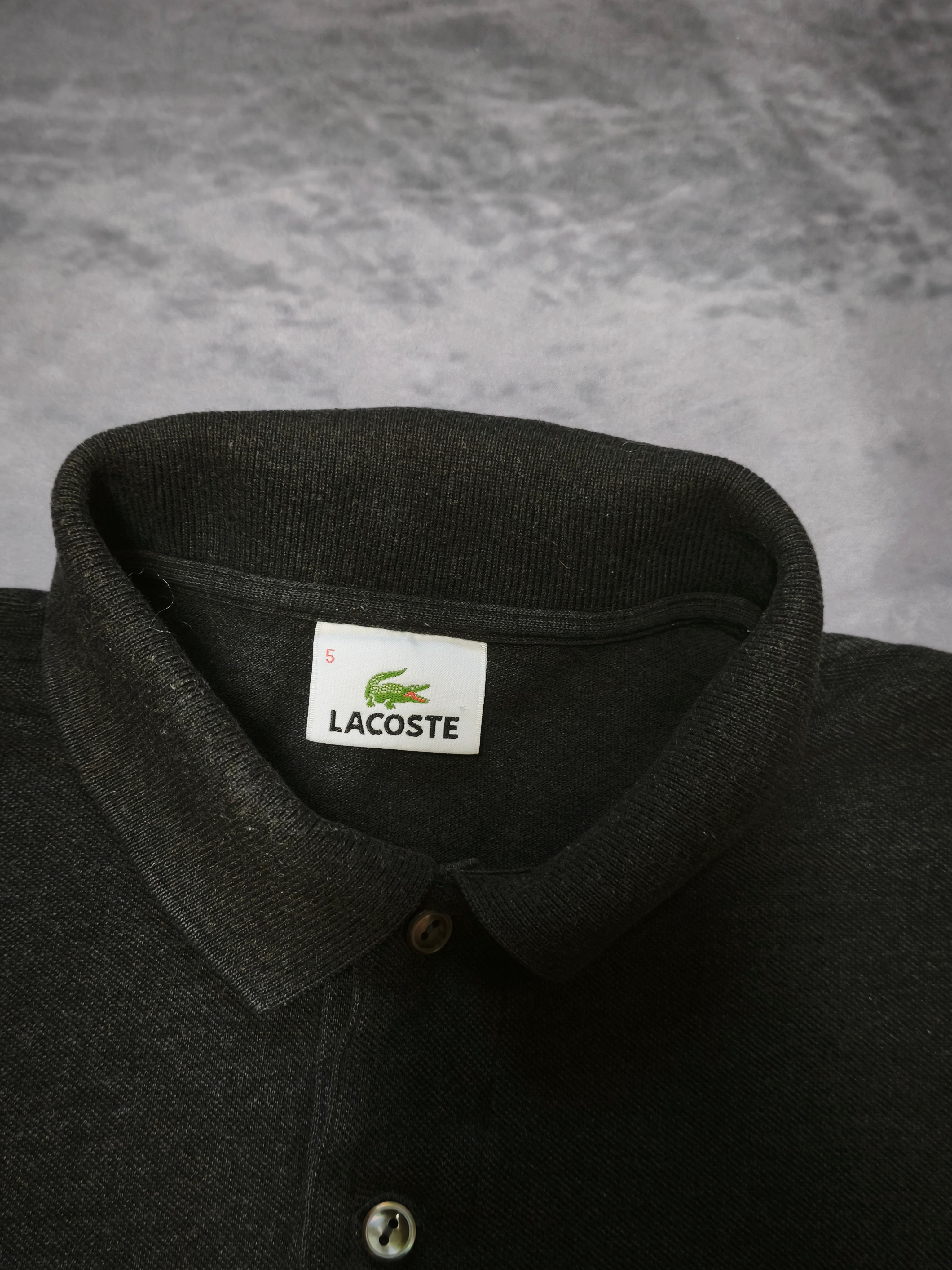 Lacoste Polo-Shirt Black/Grey Size L