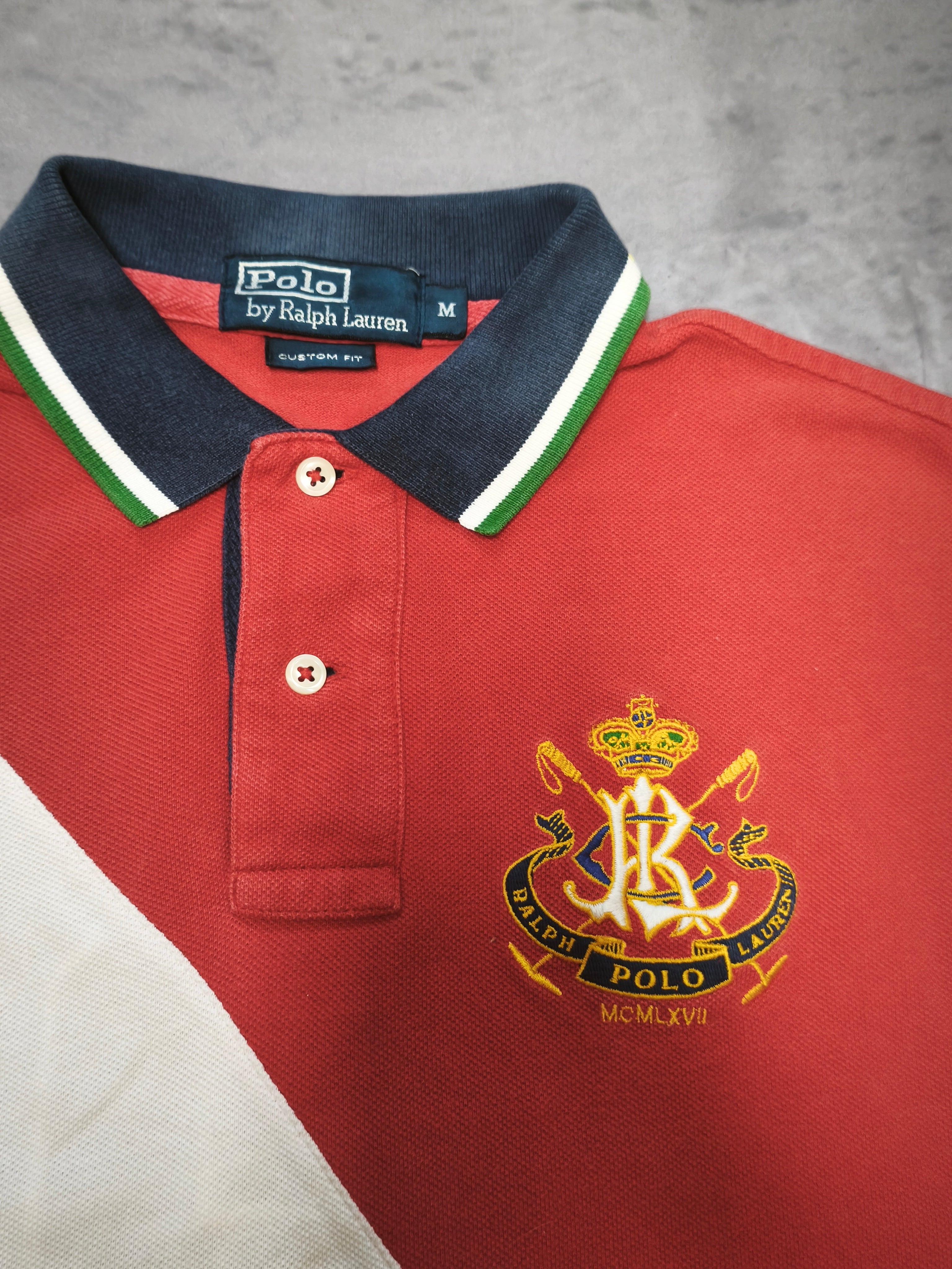 Polo Ralph Lauren Crest Shirt "3" Stampa Grande sul Retro Taglia M