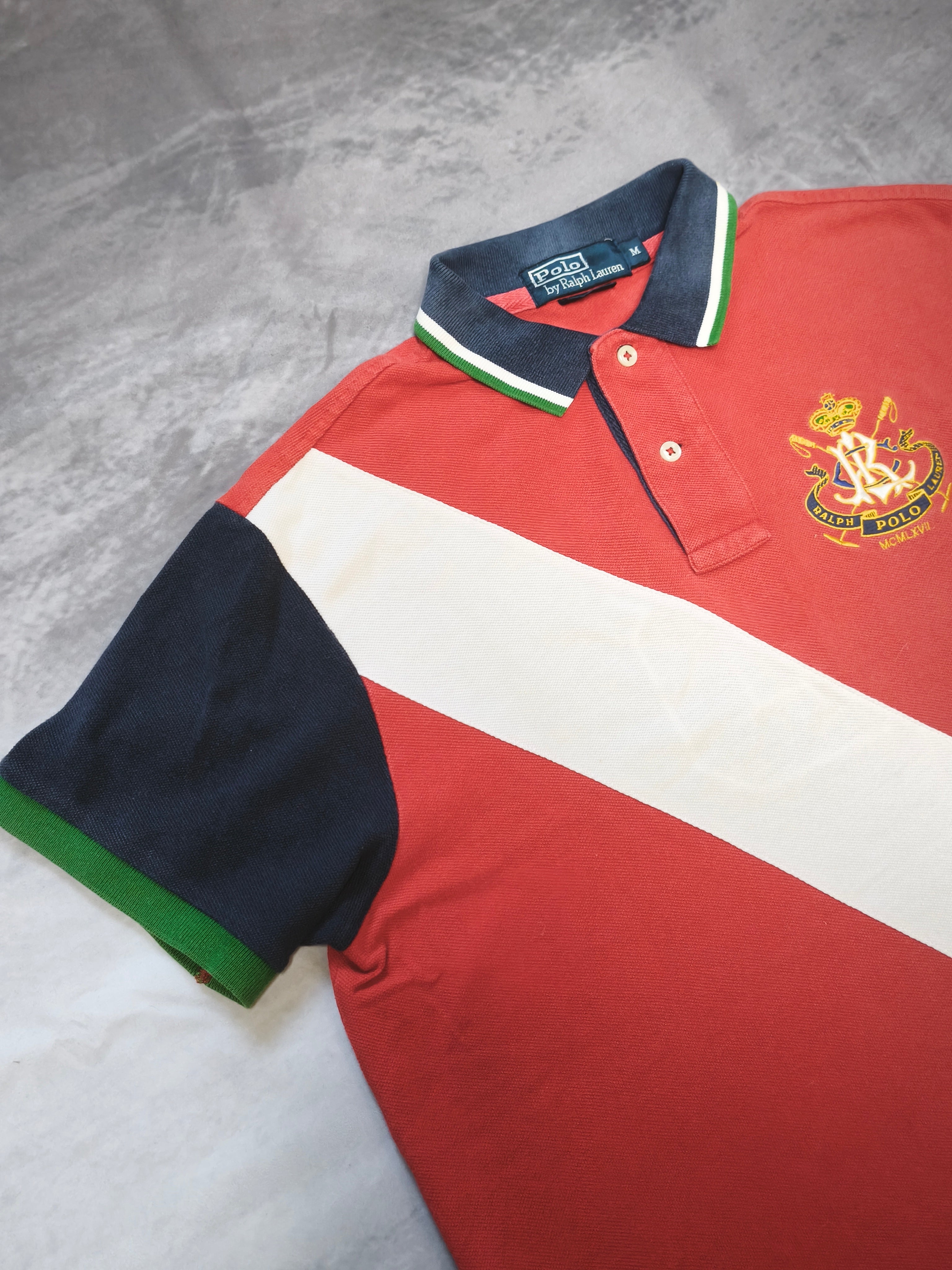 Polo Ralph Lauren Crest Shirt "3" Stampa Grande sul Retro Taglia M