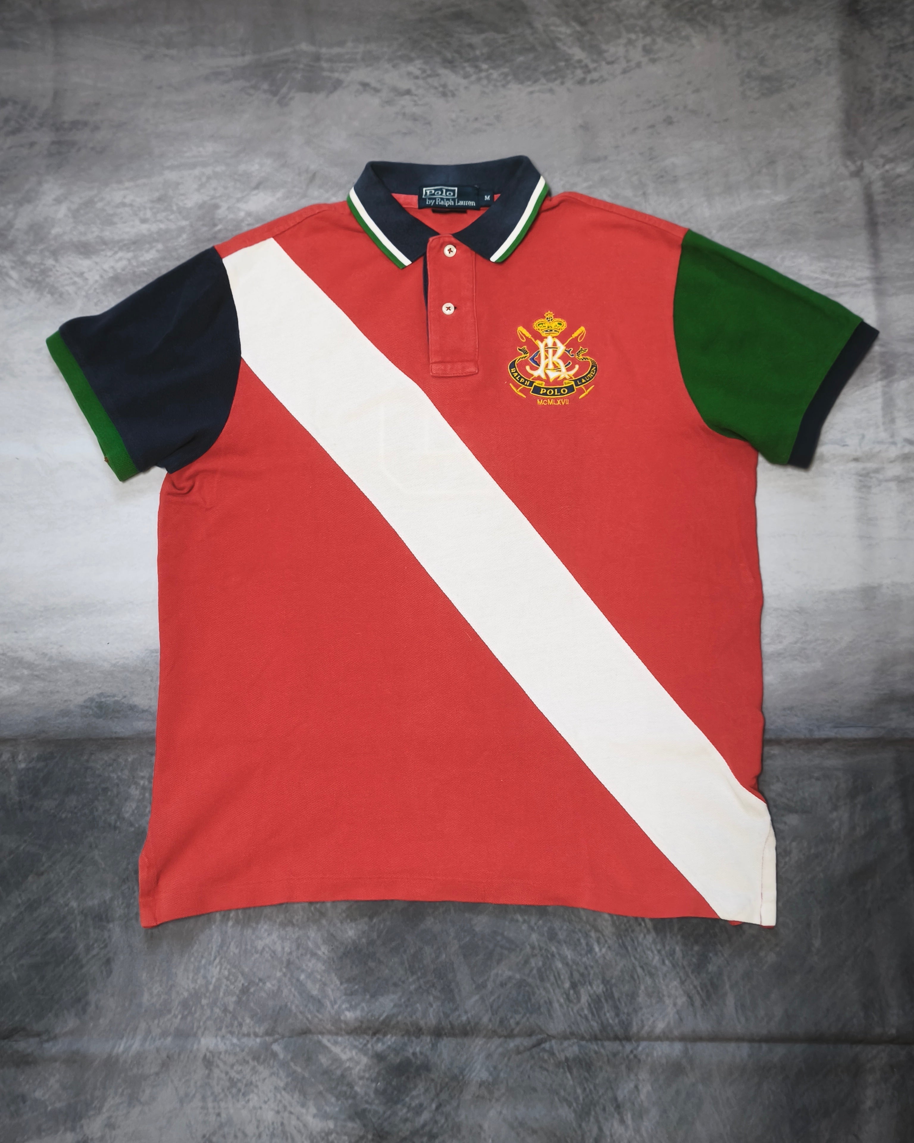 Polo Ralph Lauren Crest Shirt "3" Stampa Grande sul Retro Taglia M