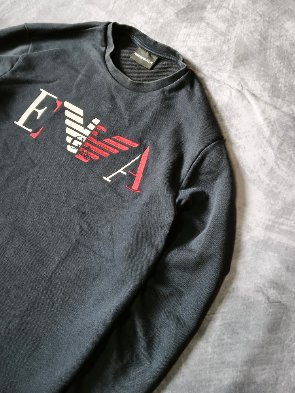 Emporio Armani Maglione Big Eagle Blu Navy Taglia M