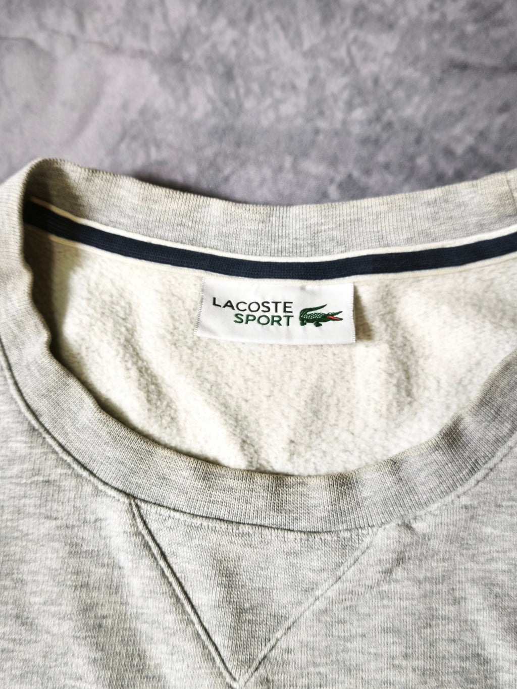 Lacoste Sport Felpa girocollo in pile grigia taglia M