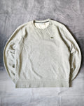 Lacoste Sport Felpa girocollo in pile grigia taglia M