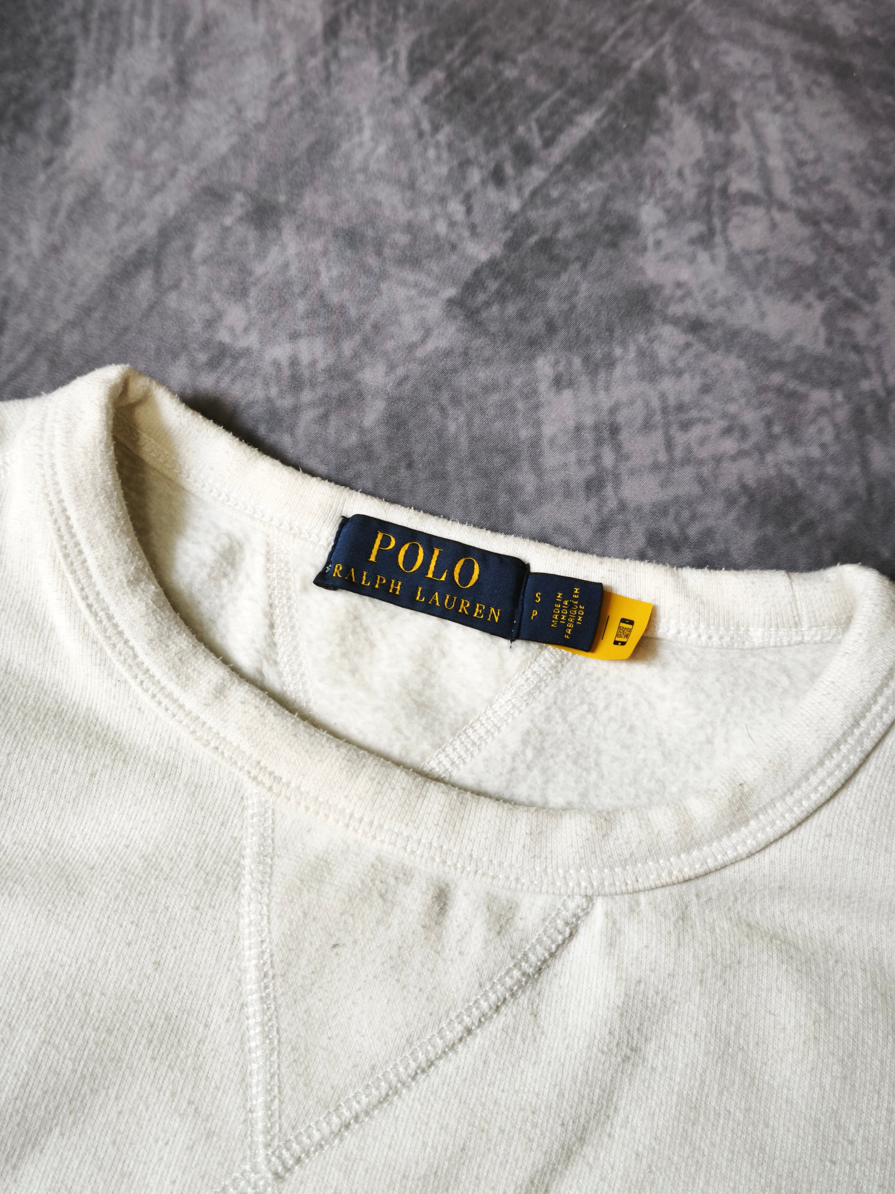 Polo Ralph Lauren Fleece Crewneck Sweater Creme/Off-White Size S