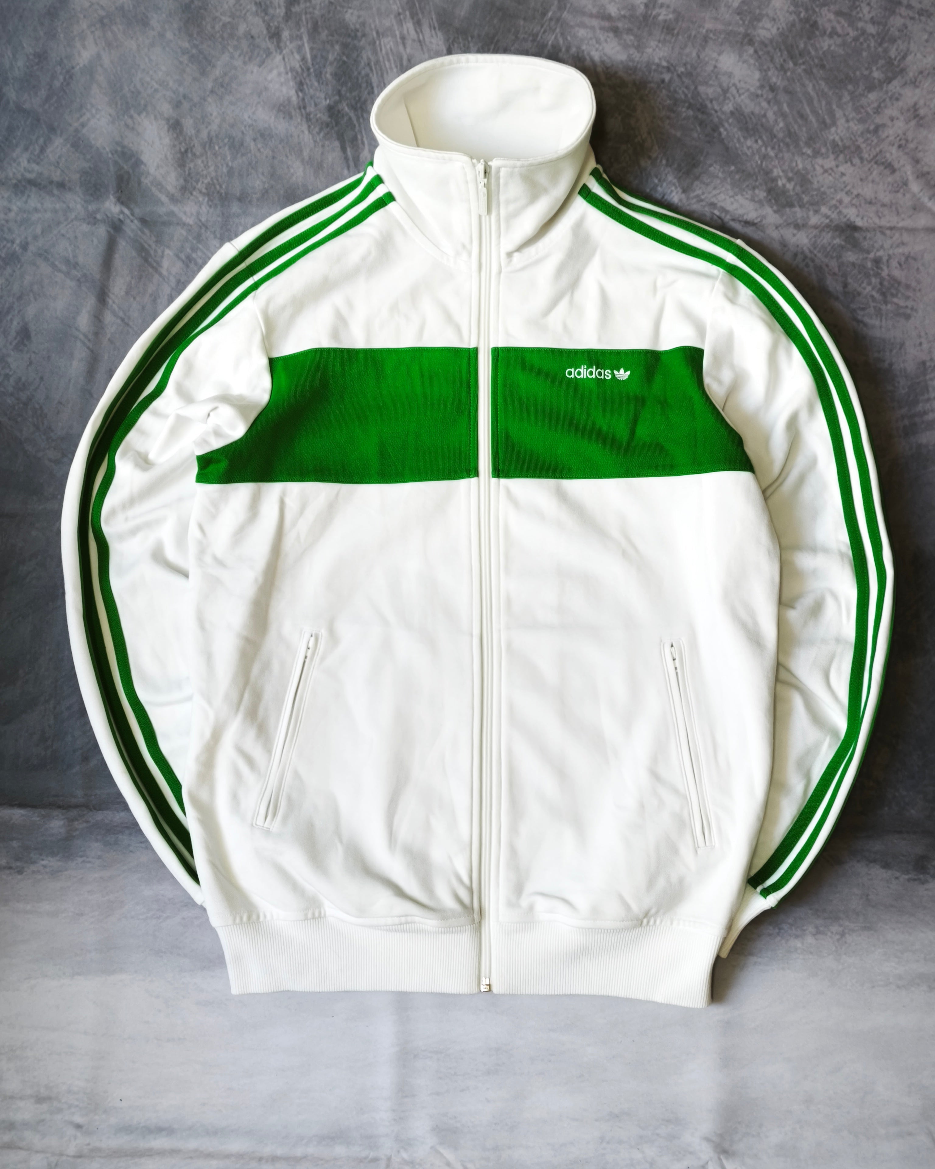 Adidas Originals Colorblock Track Jacket White/Green Size M