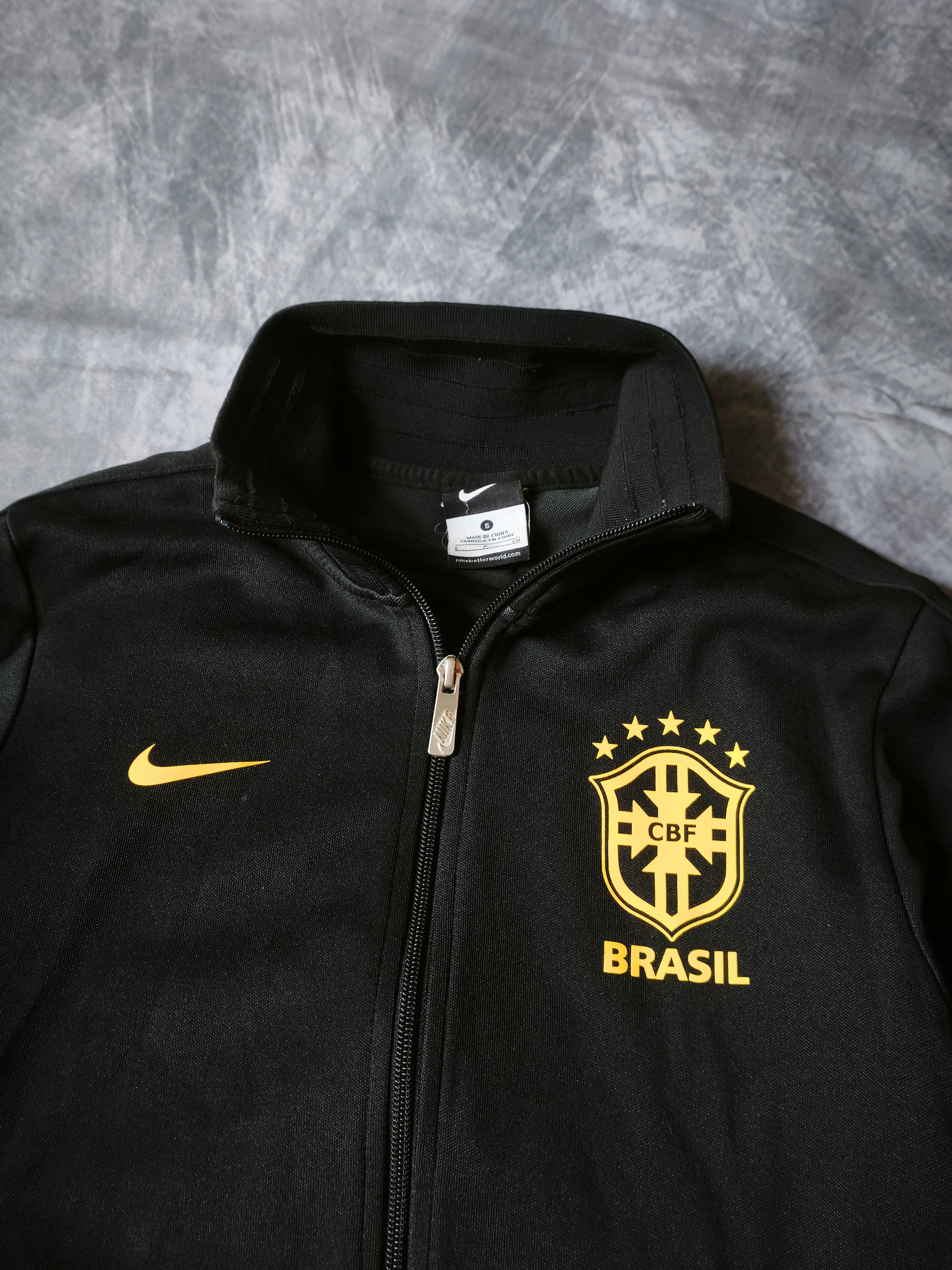 Giacca da tuta Nike x CBF Brasile Nera/Gialla Taglia S
