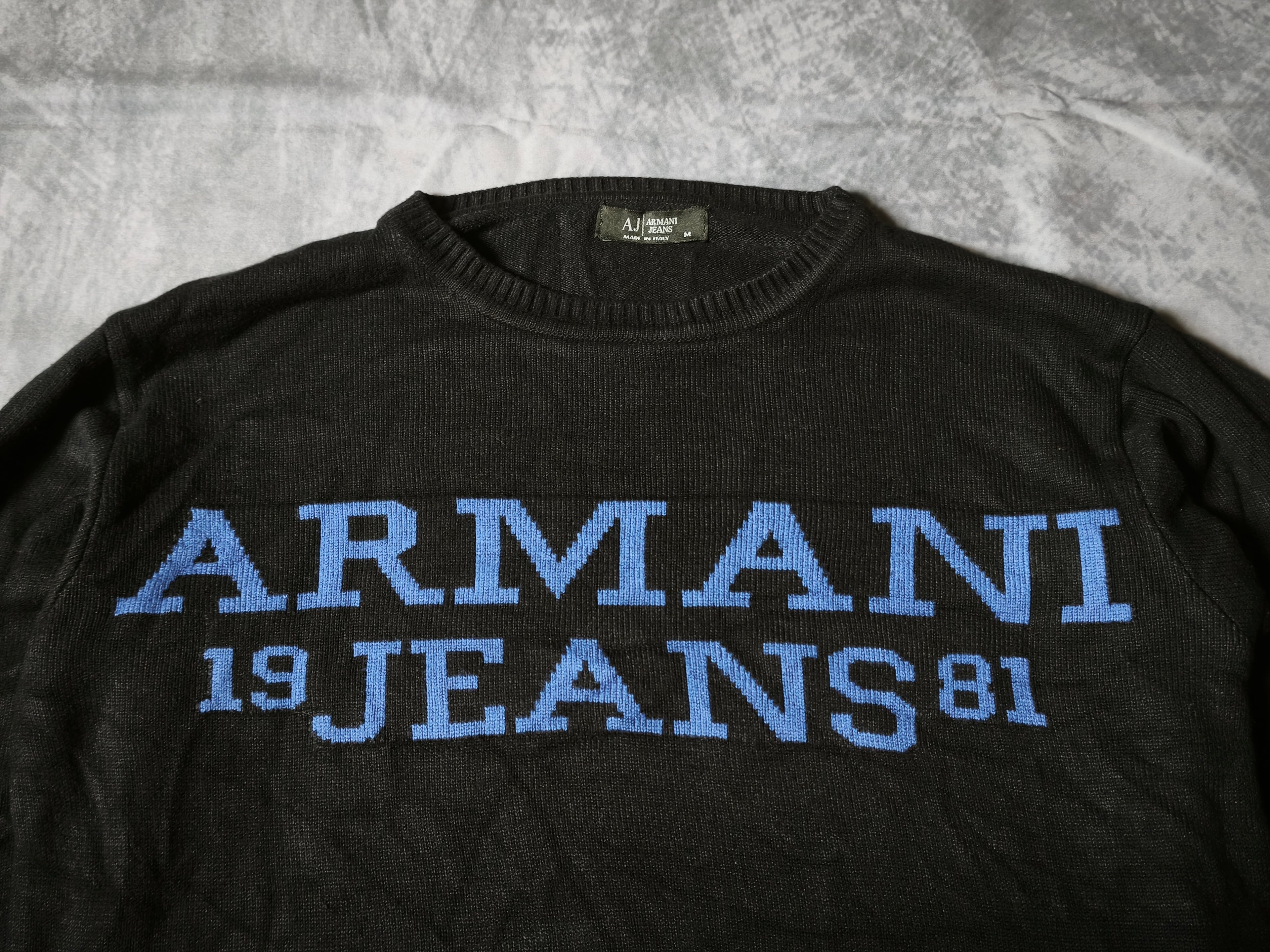 Armani Jeans Knitwear Sweater Black Size M