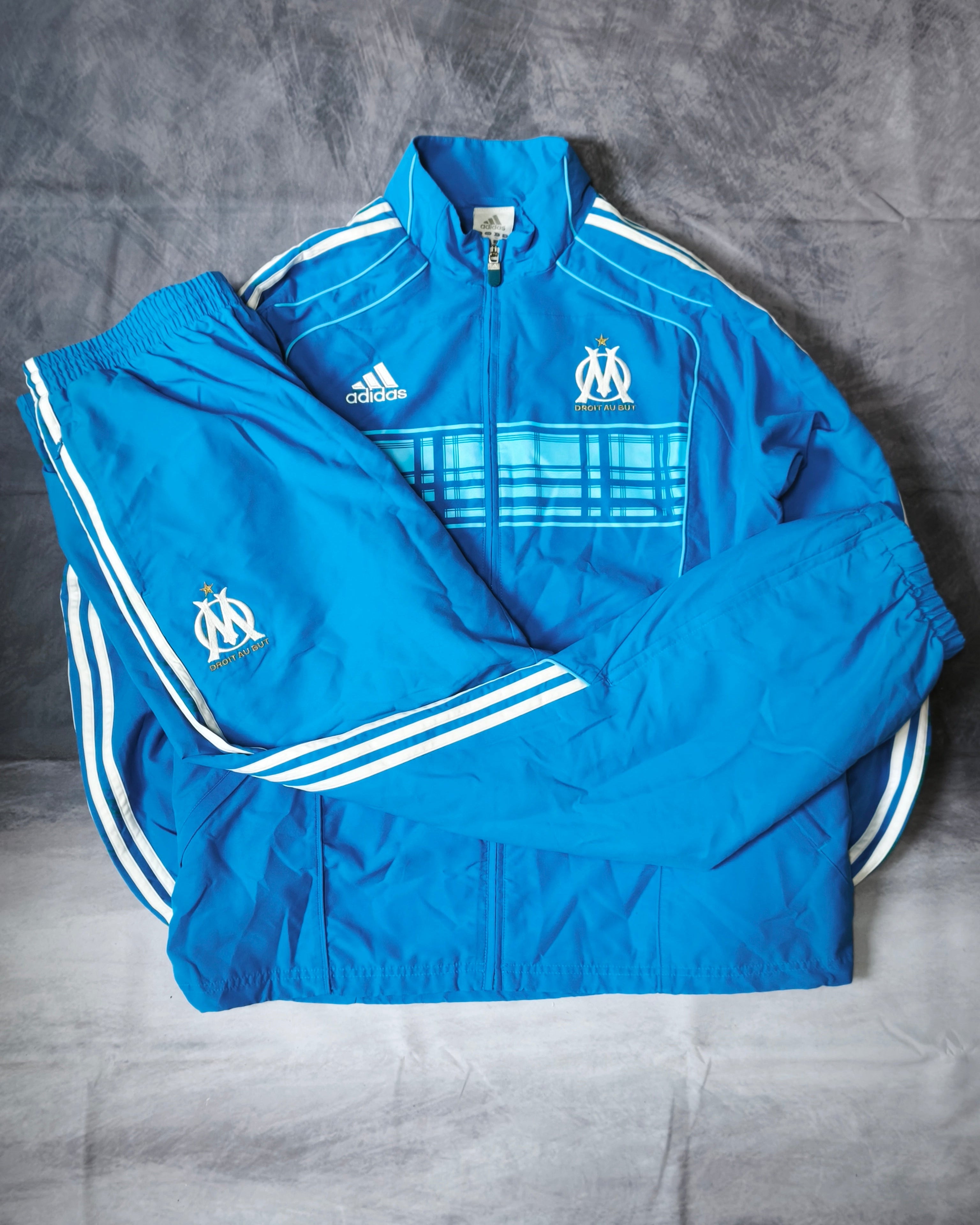 Tuta Adidas x Olympique de Marseille Azzurro Cielo/Bianco Taglia L