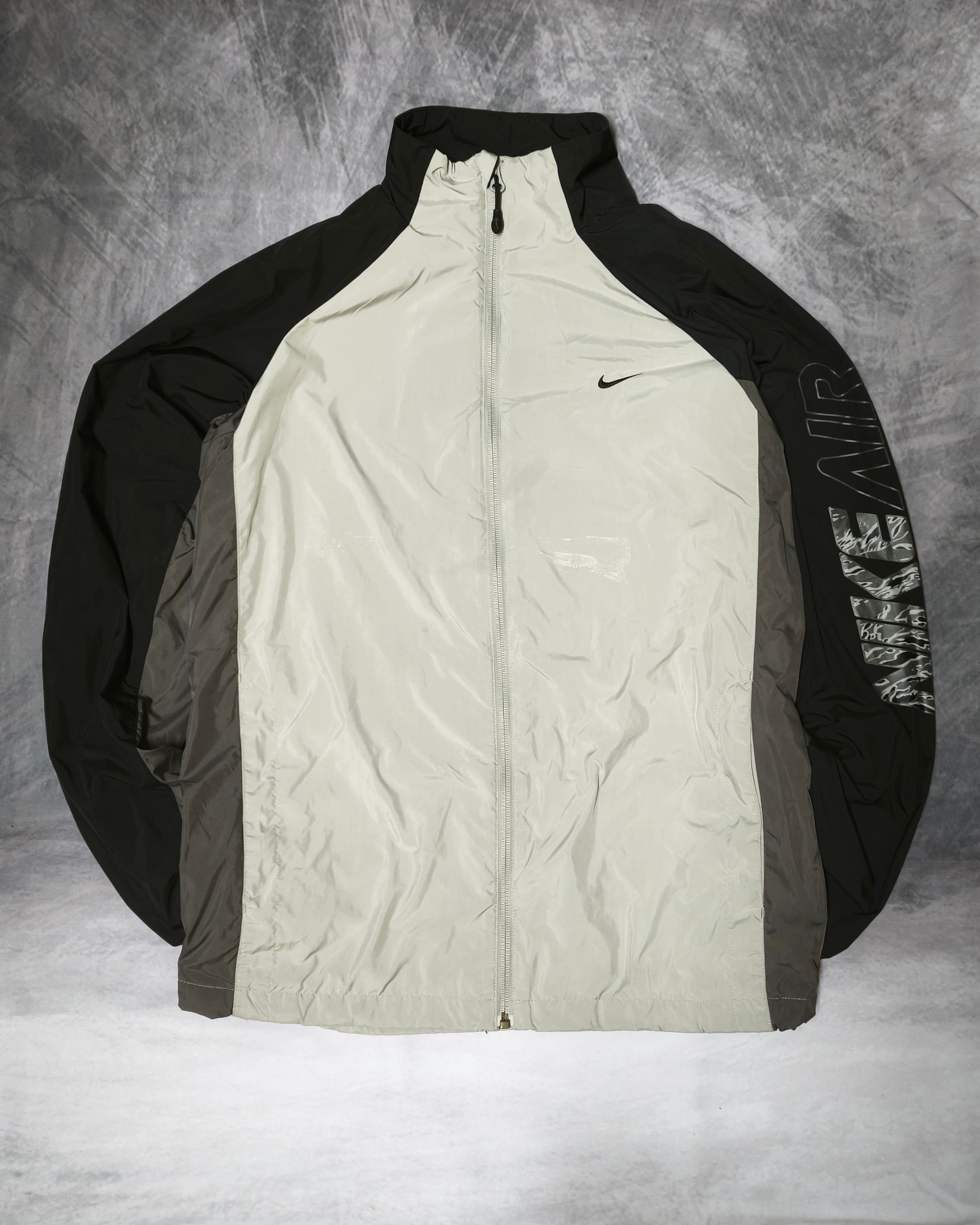 Nike Air Nylon Track Jacket Beige/Black Size S