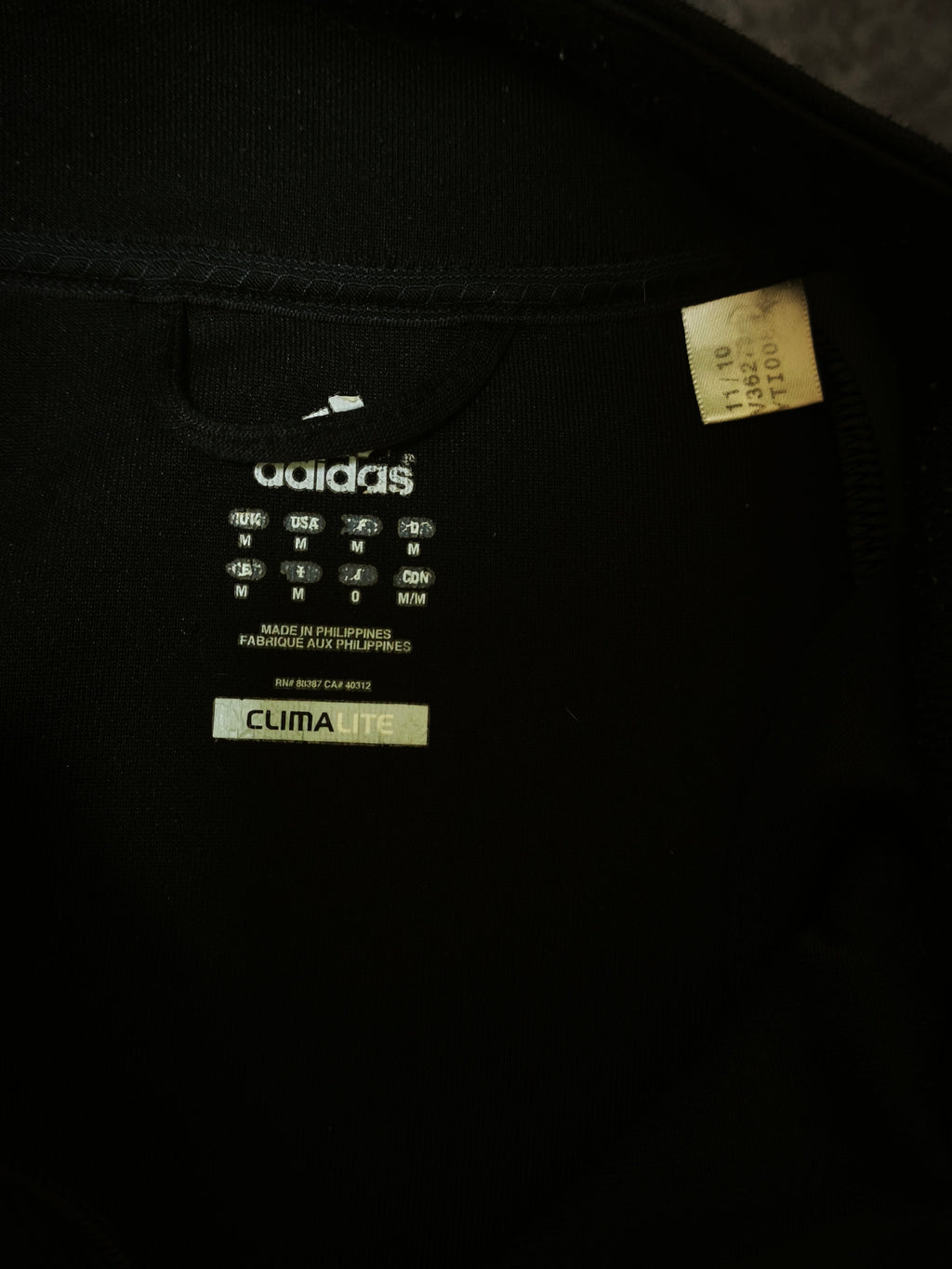 Giacca da tuta Adidas Climalite Nera Taglia M