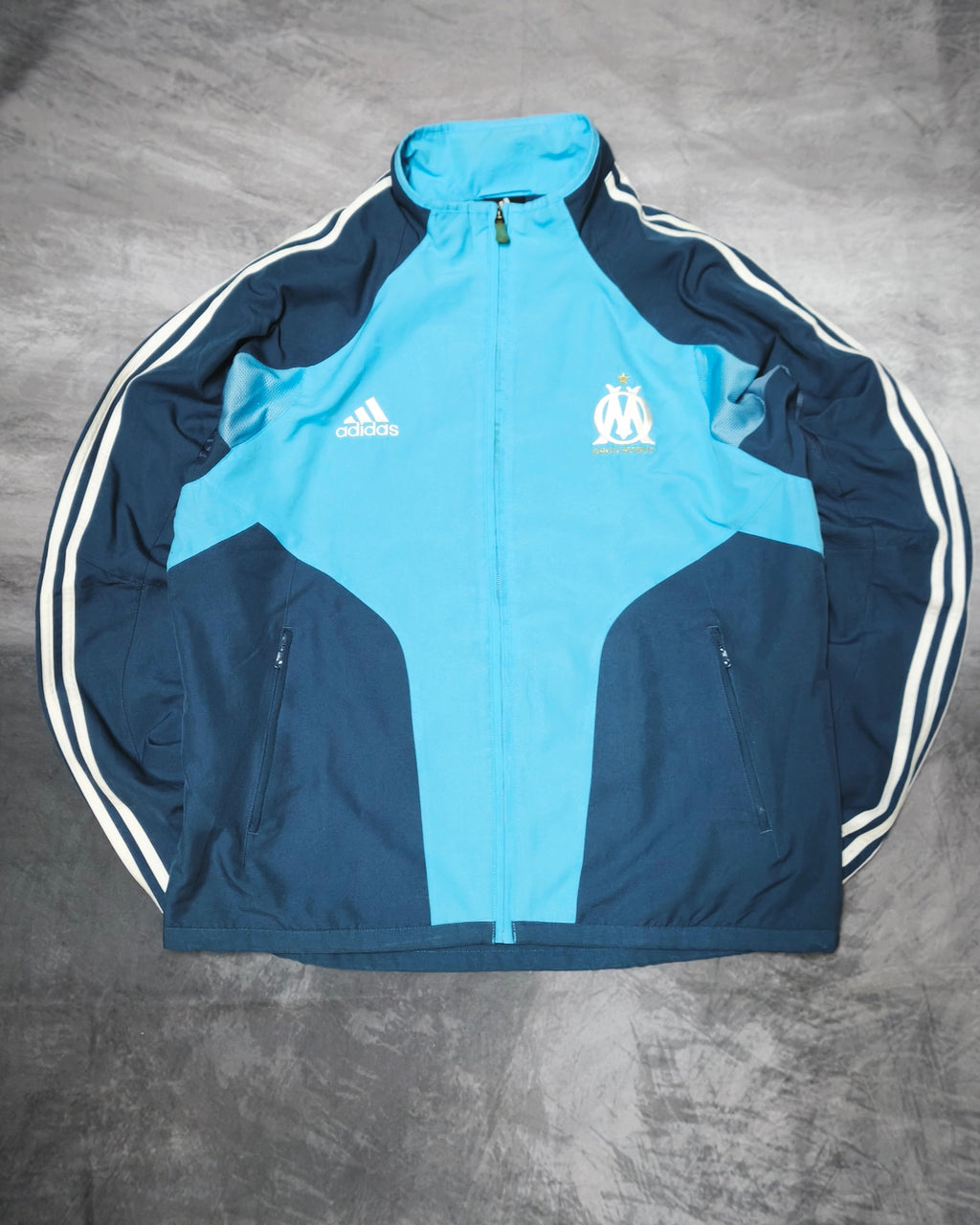 Adidas Olympique de Marseille Track Jacket Skyblue/Navy Size L