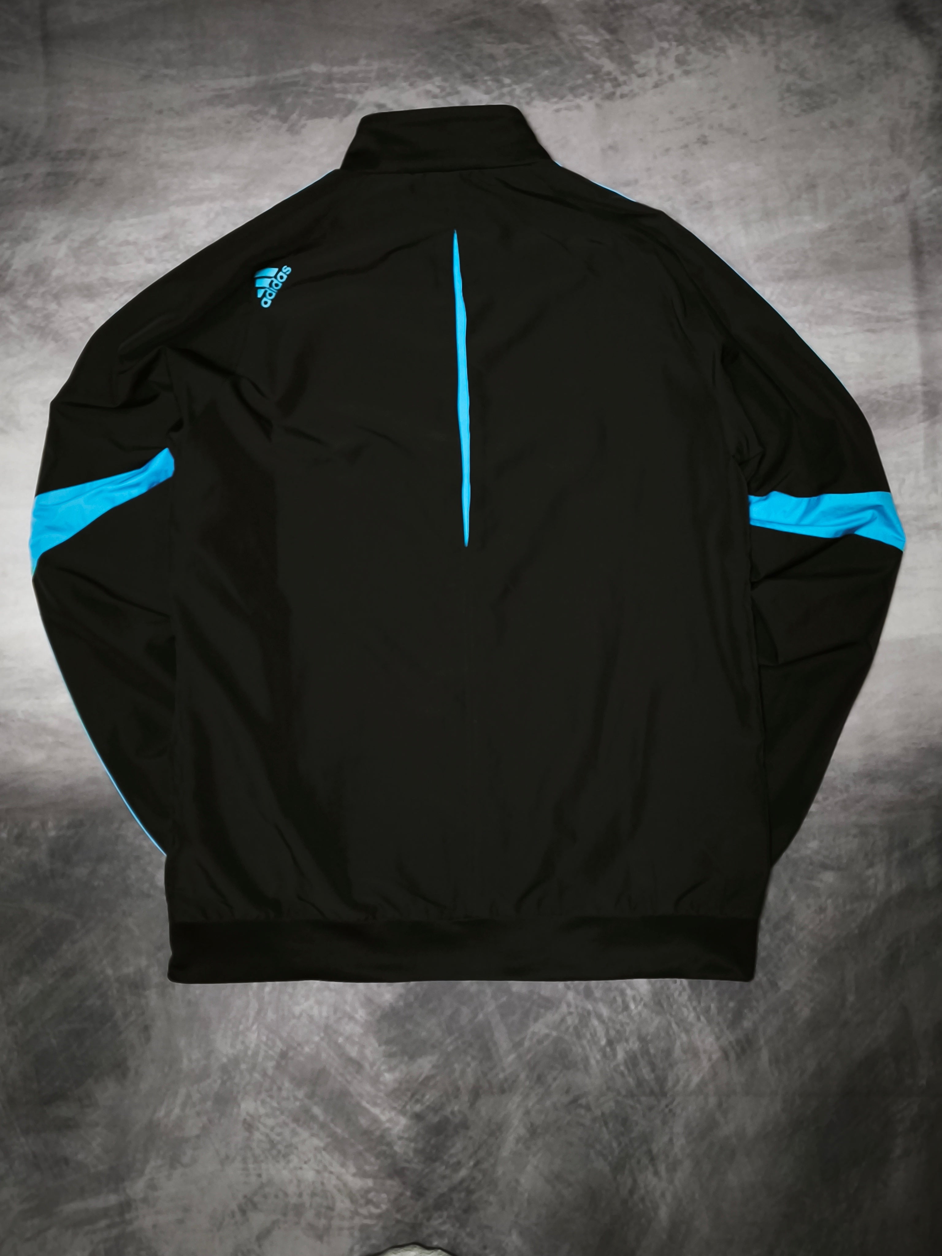 Adidas Olympique de Marseille Track Jacket Black/Babyblue Size M
