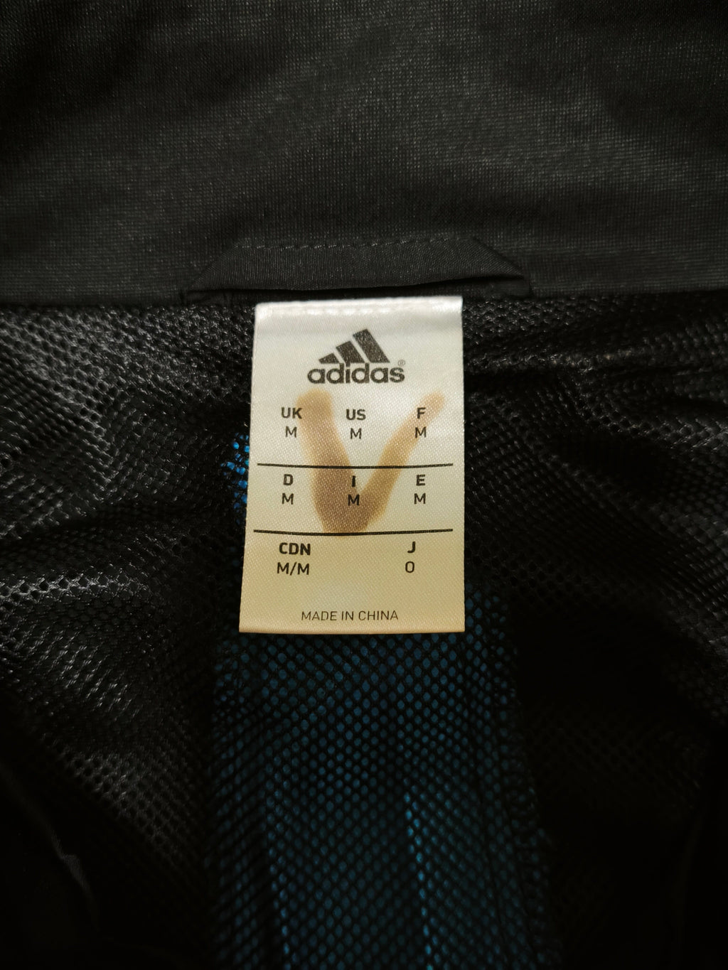 Adidas Olympique de Marseille Track Jacket Black/Babyblue Size M