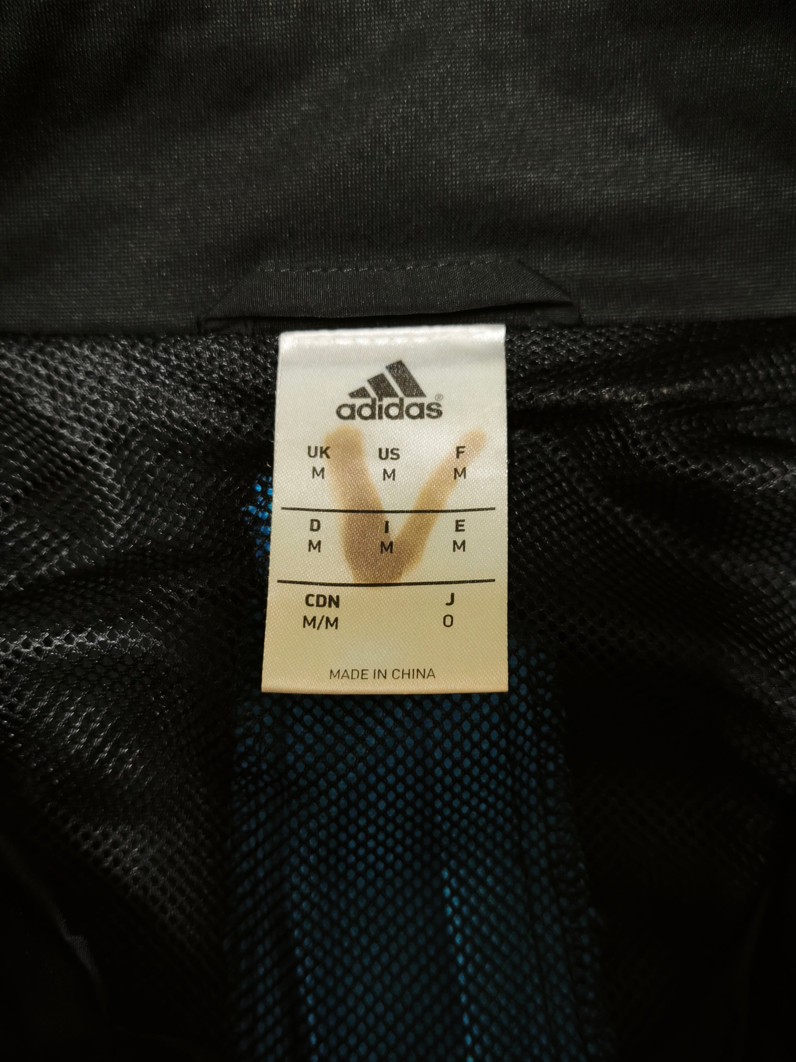 Adidas Olympique de Marseille Track Jacket Black/Babyblue Size M