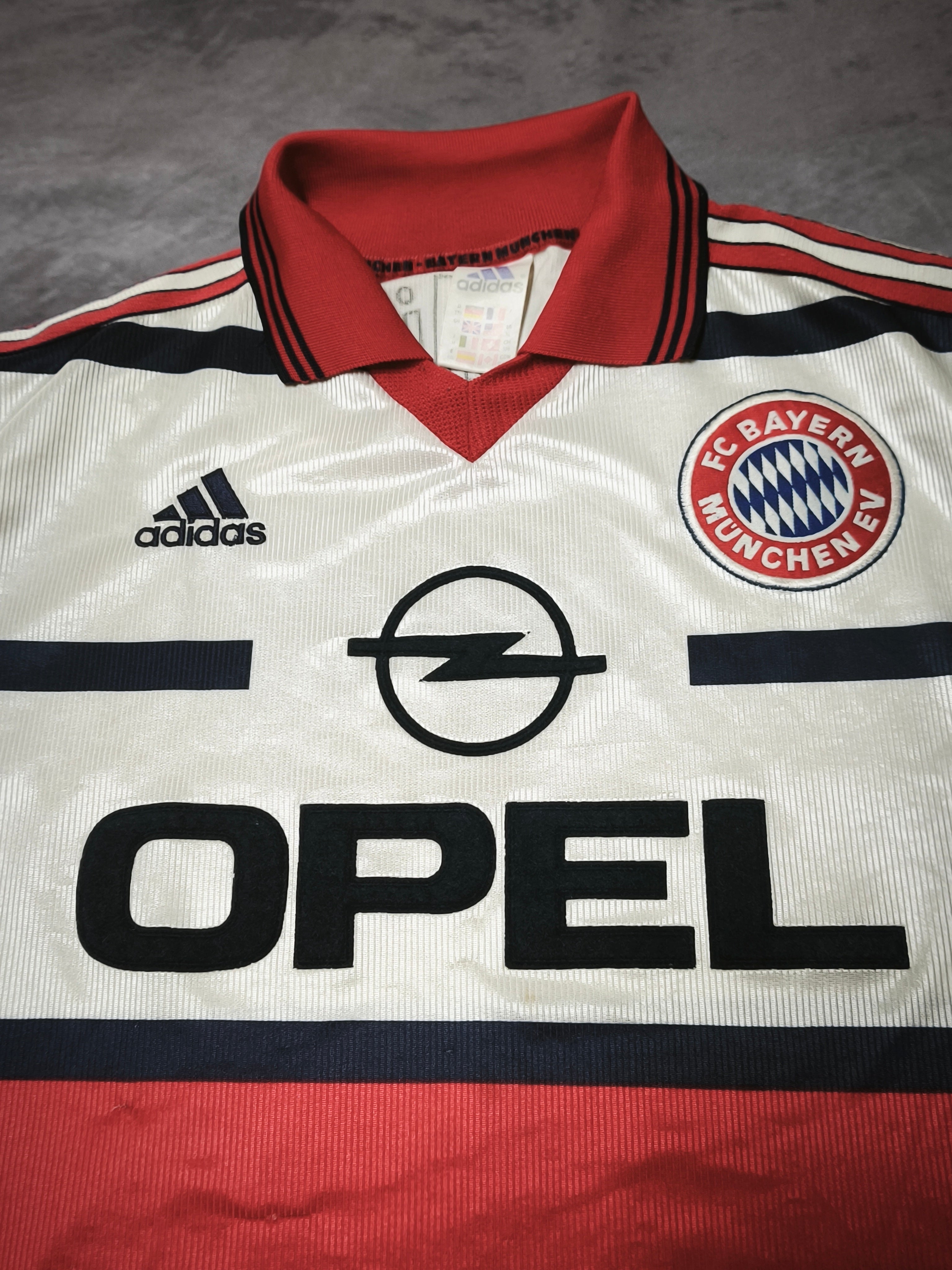 Adidas Bayern Munich Opel 98/99 Jersey Red/White Size M