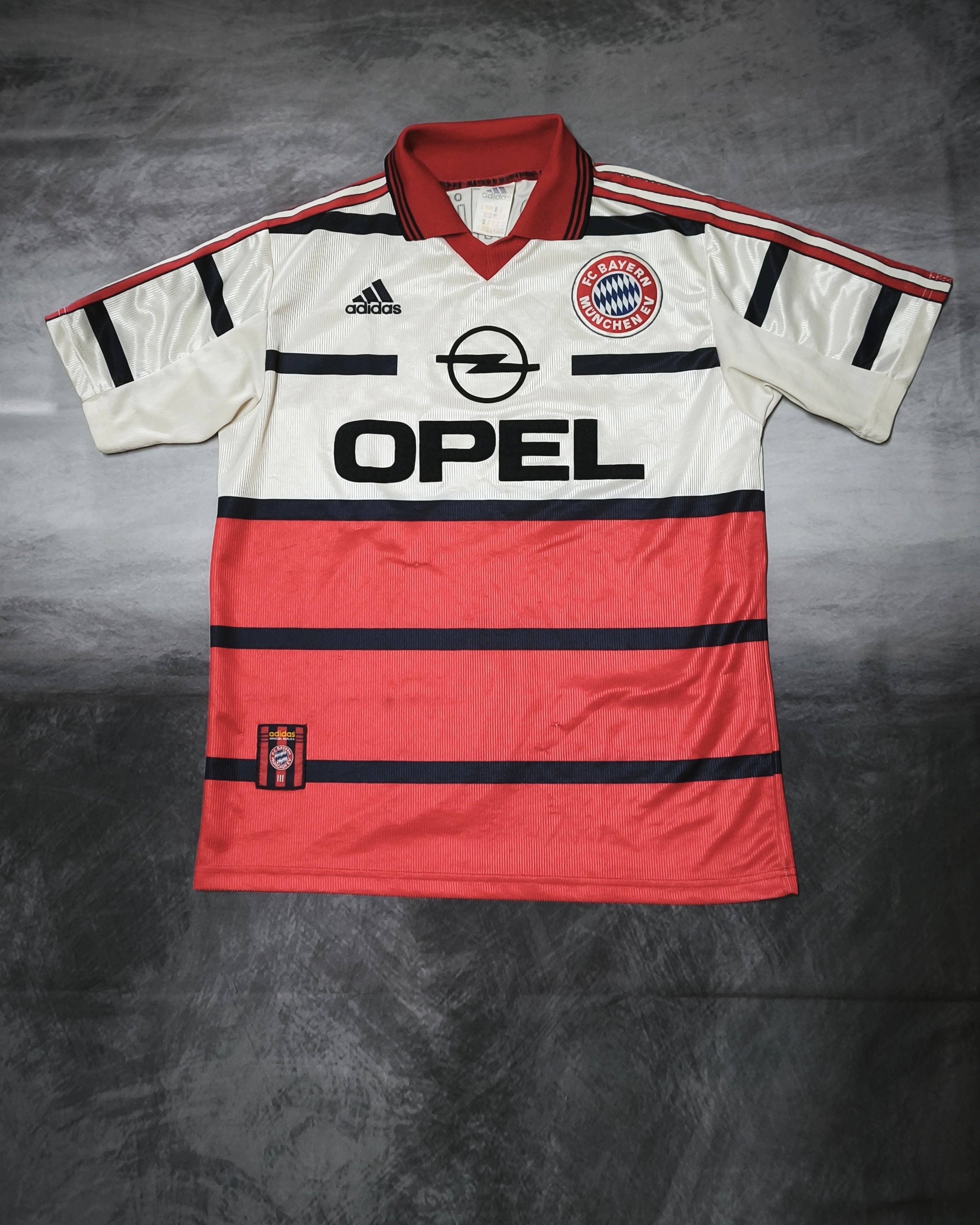 Adidas Bayern Munich Opel 98/99 Jersey Red/White Size M