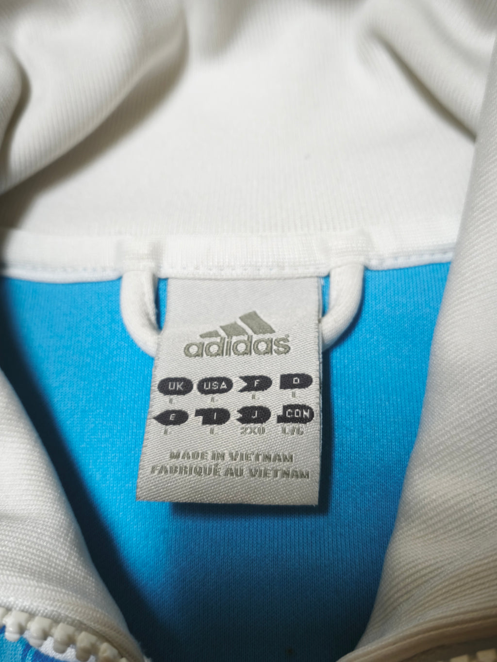 Adidas Olympique de Marseille Track Jacket Lightblue/White Size L