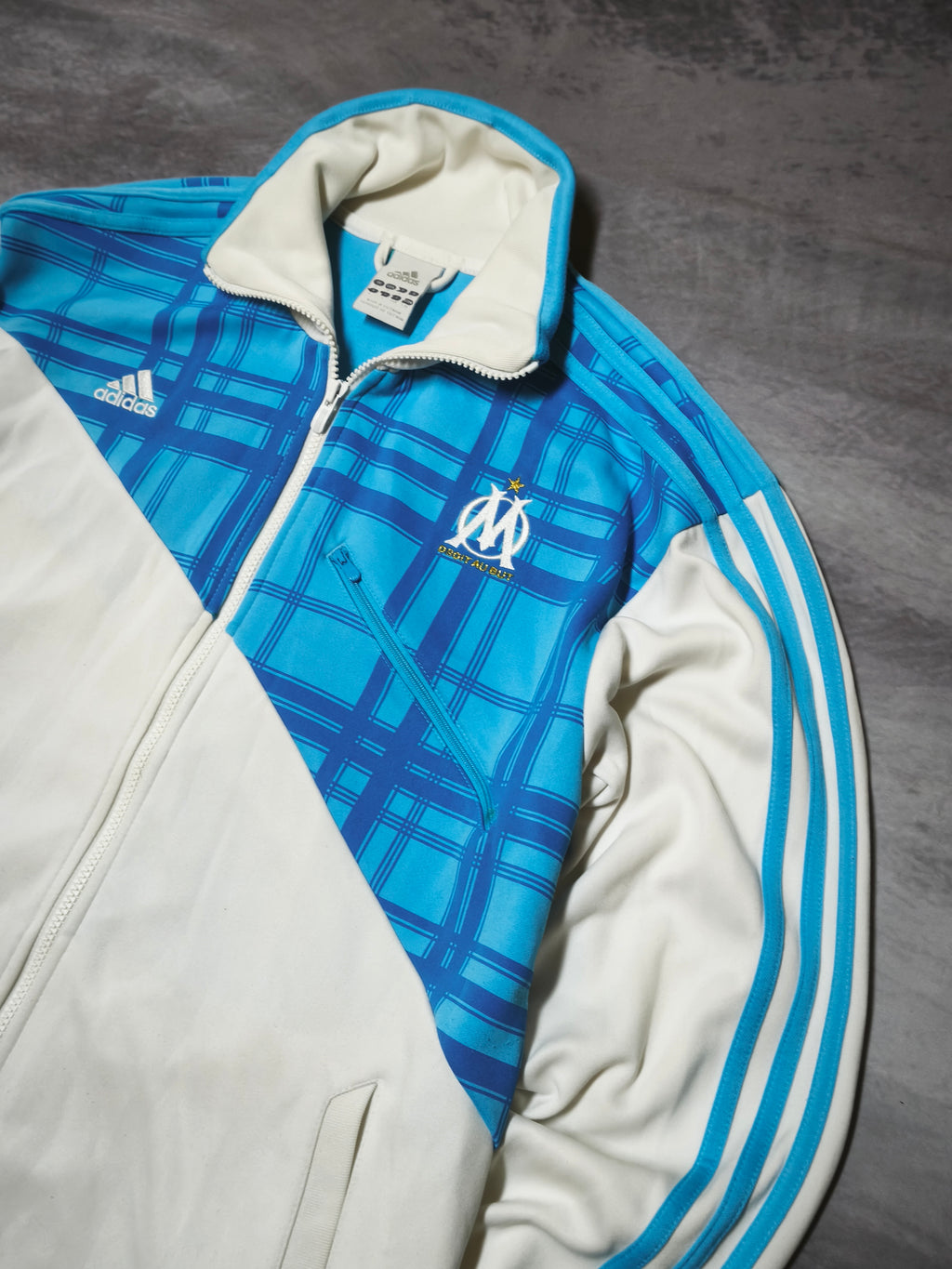 Adidas Olympique de Marseille Track Jacket Lightblue/White Size L