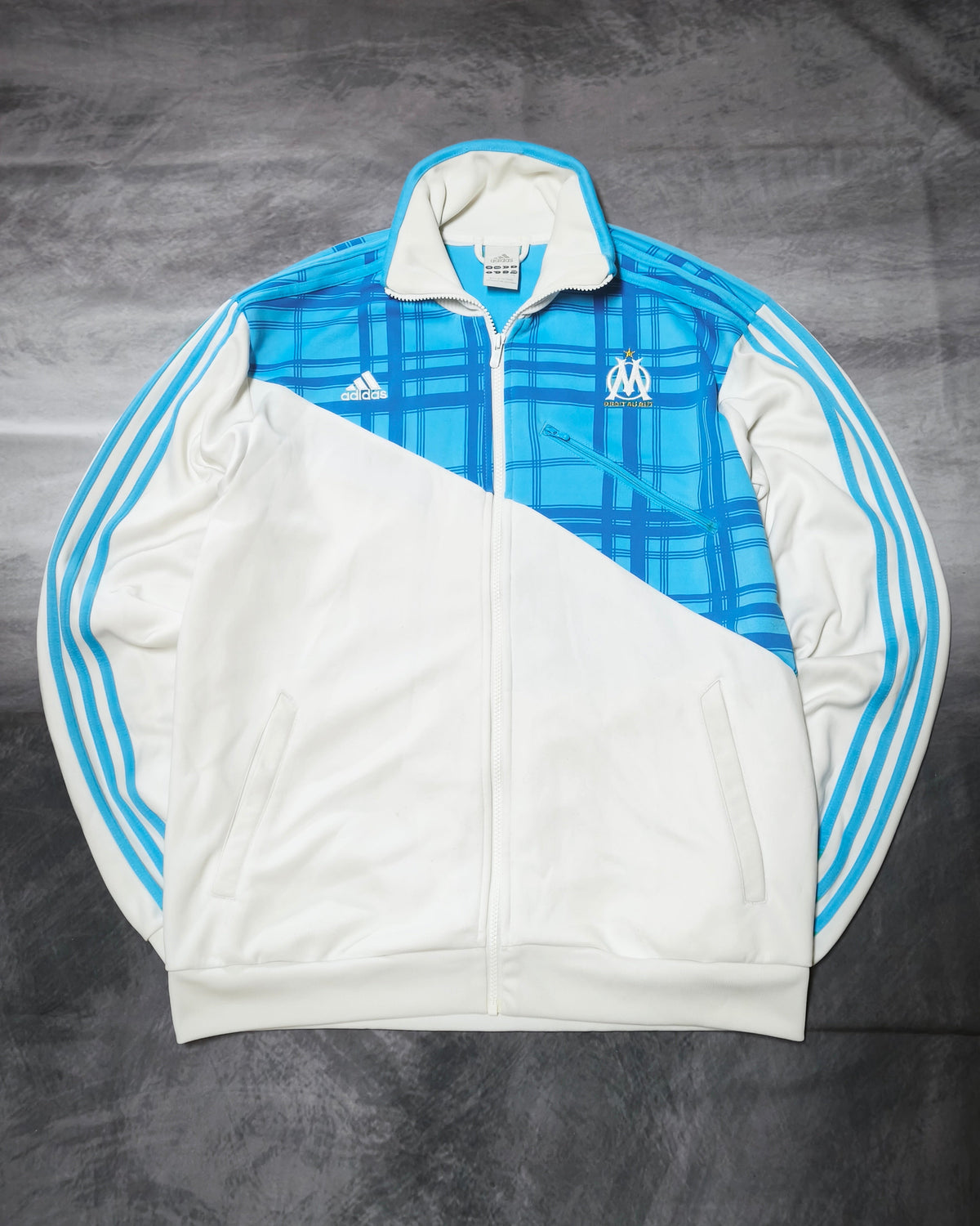 Adidas Olympique de Marseille Track Jacket Lightblue/White Size L