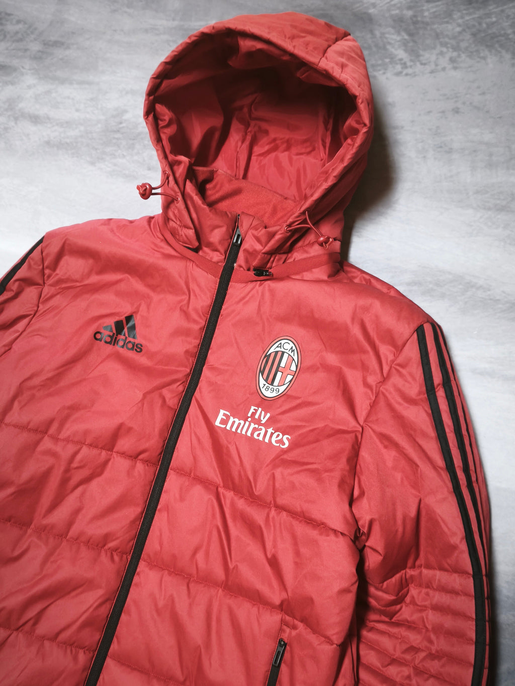 Adidas AC Milan Fly Emirates Winter Jacket Red Size M