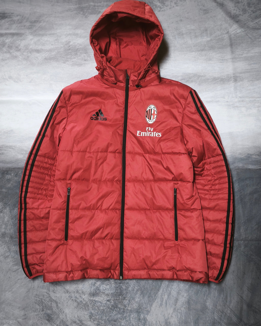 Adidas AC Milan Fly Emirates Winter Jacket Red Size M