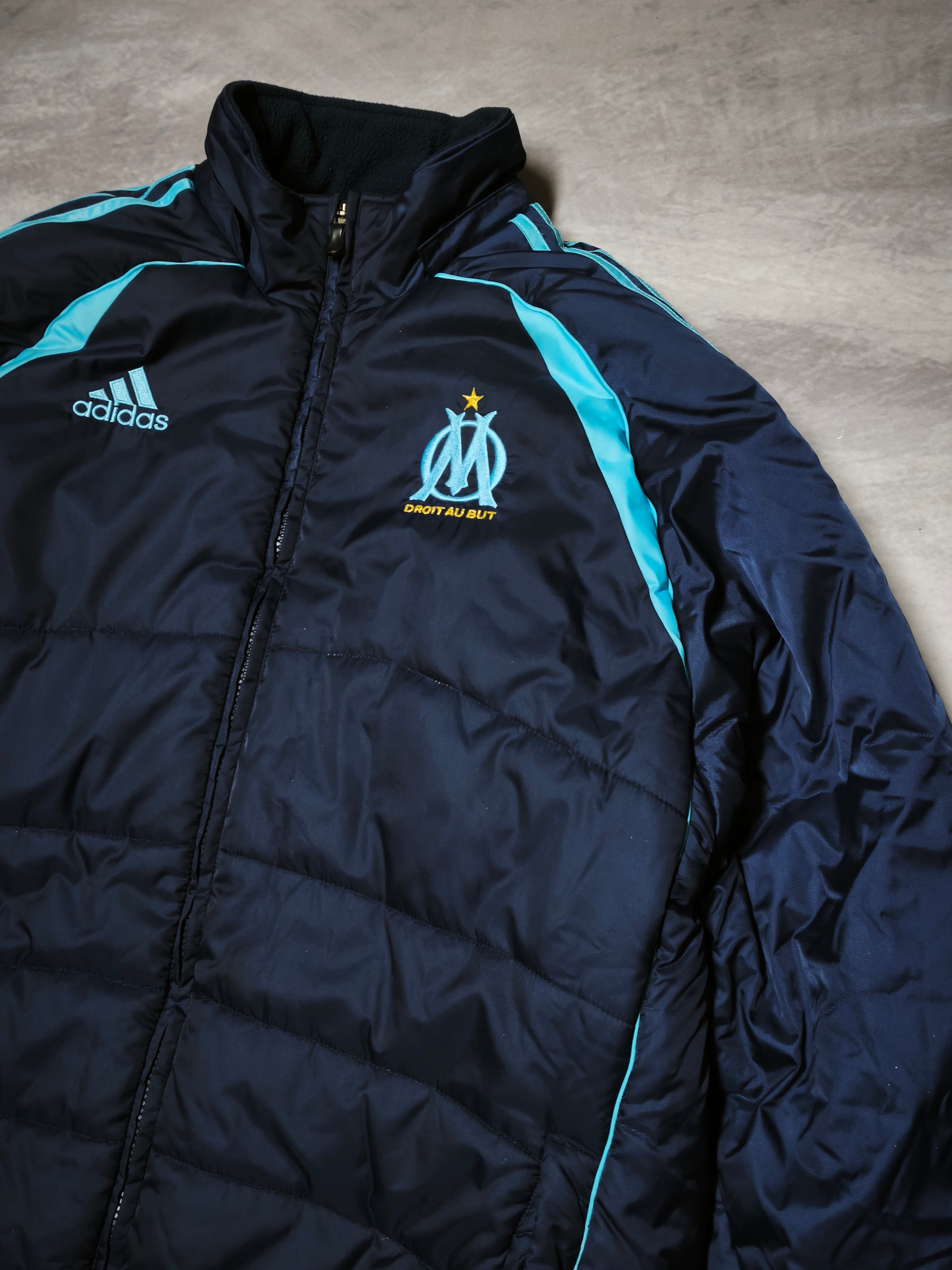 Adidas Olympique de Marseille Winter Coat Blue Size M
