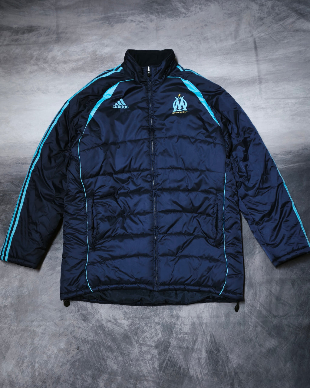 Adidas Olympique de Marseille Winter Coat Blue Size M