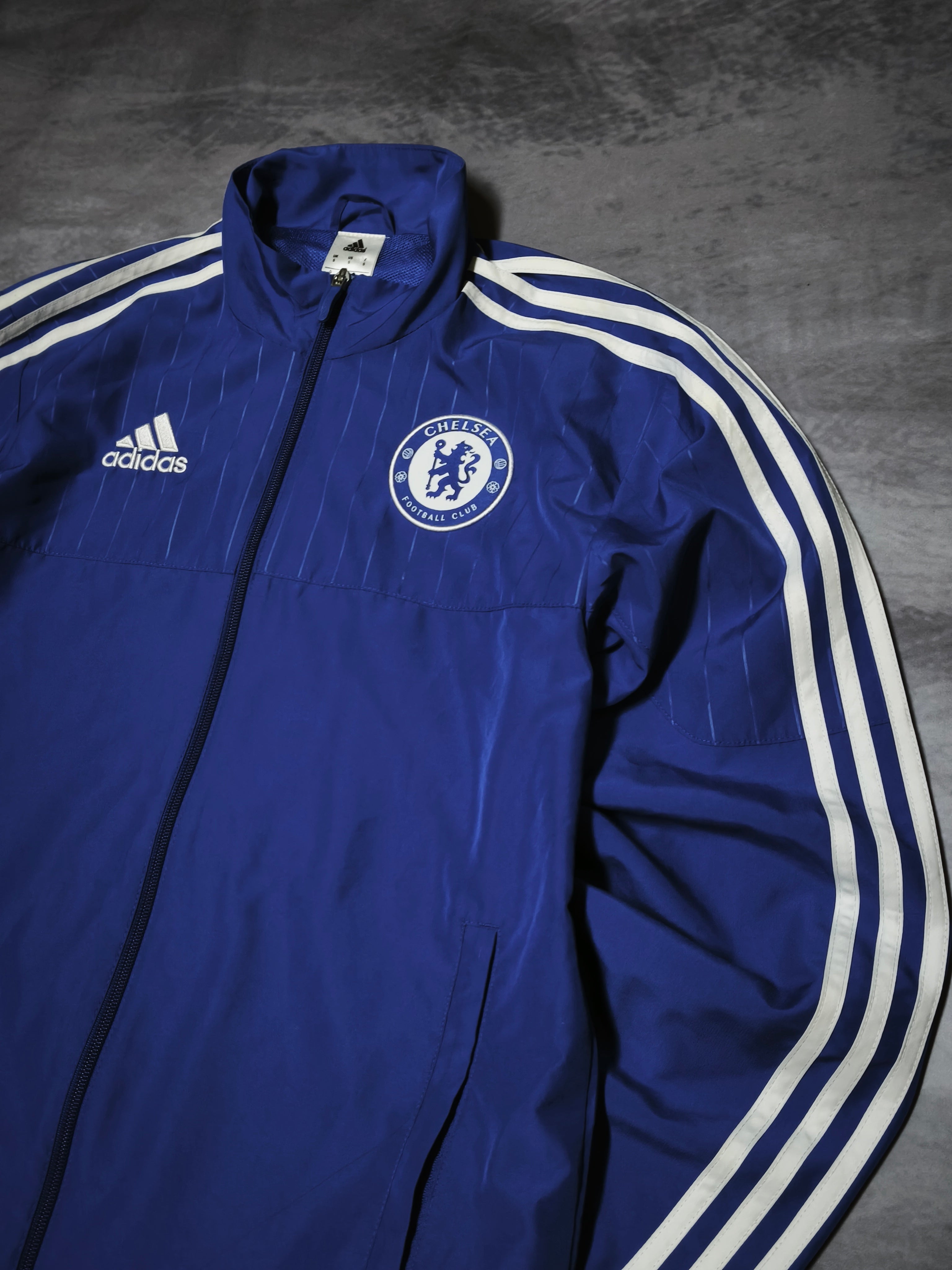 Adidas Chelsea Track Jacket Blue/White Size S
