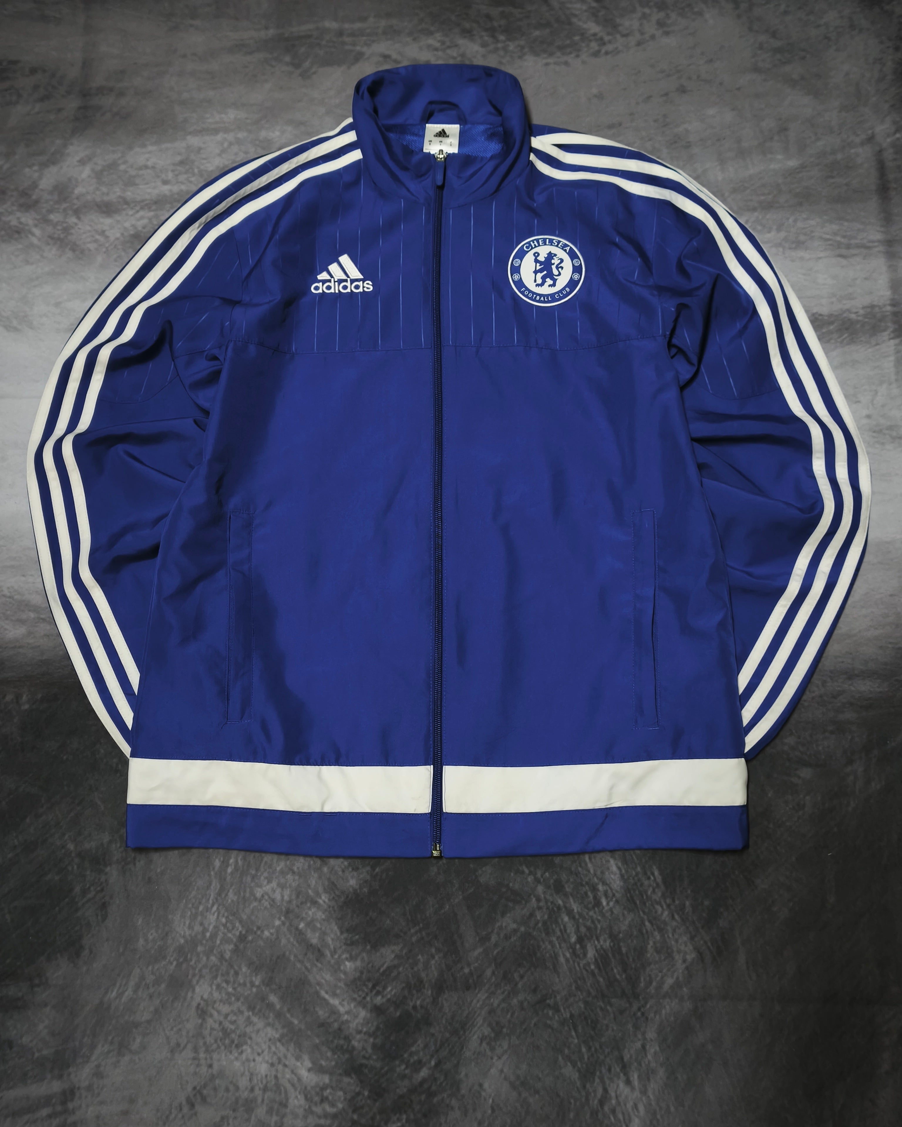Adidas Chelsea Track Jacket Blue/White Size S