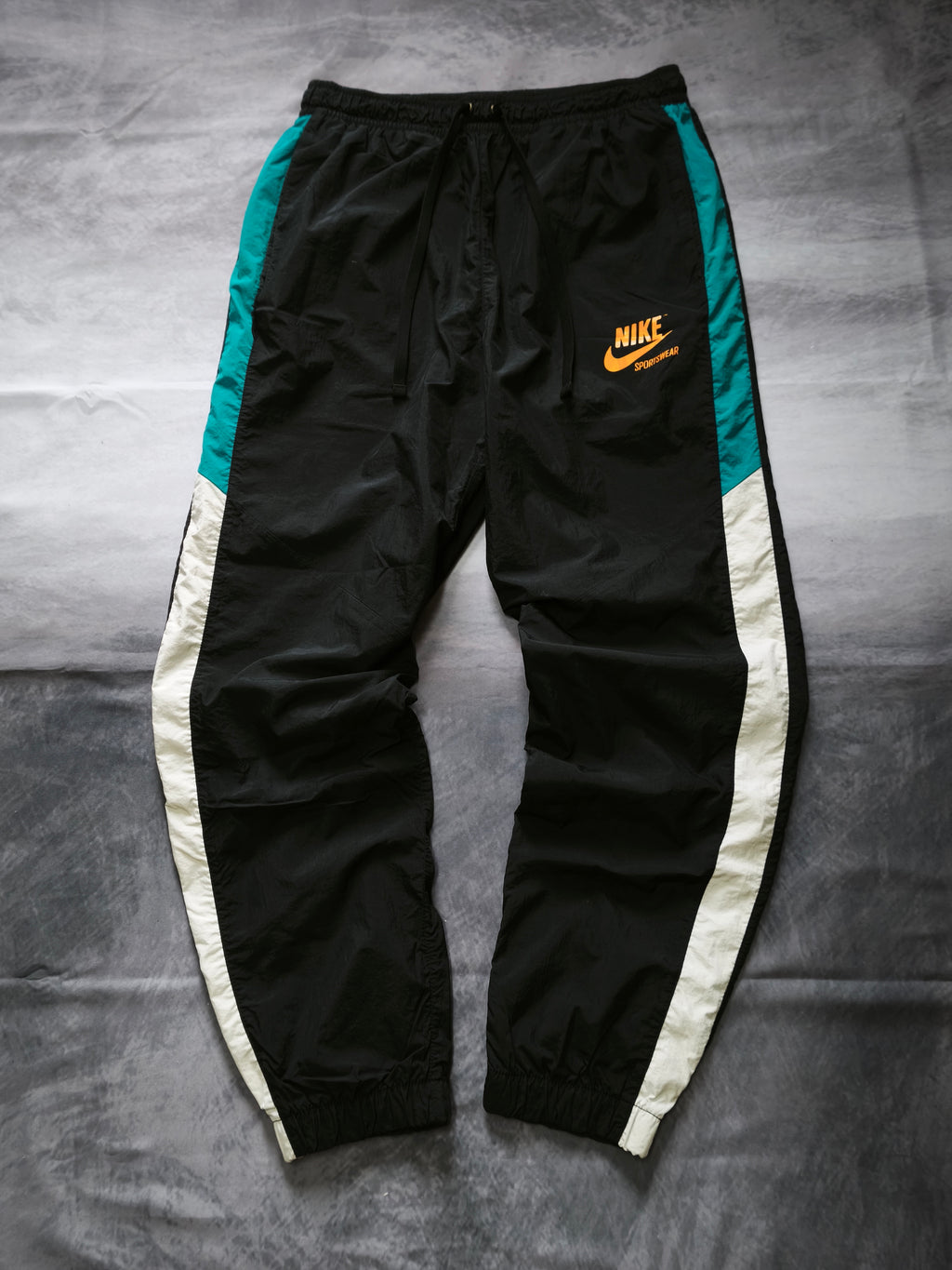 Nike Re-Issue Woven Tracksuit Black/Teal Size M