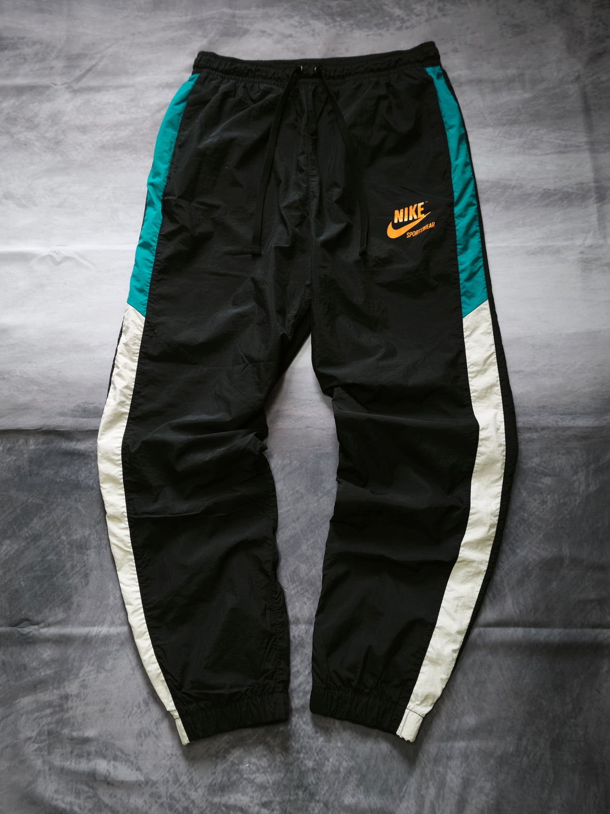 Nike Re-Issue Woven Tracksuit Black/Teal Size M