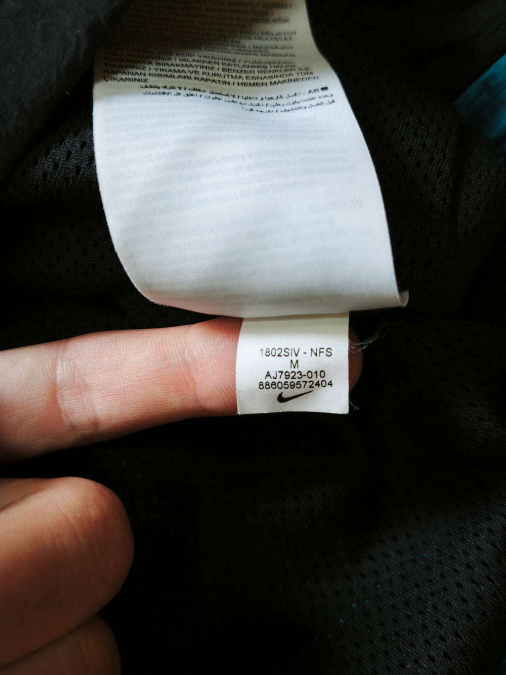Nike Re-Issue Woven Tracksuit Black/Teal Size M