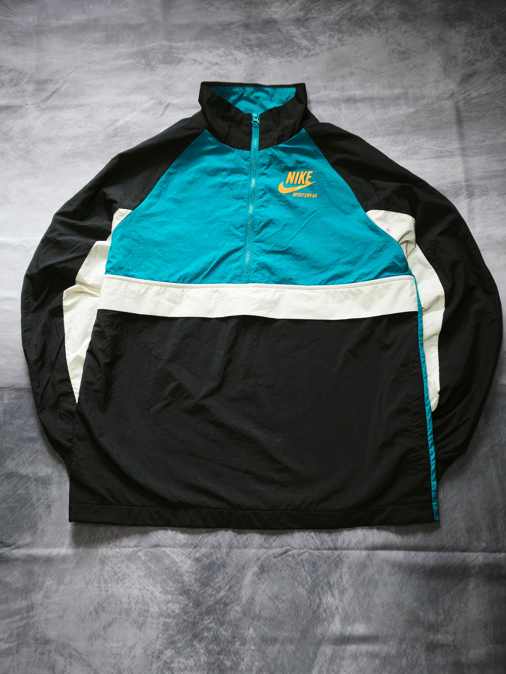 Nike Re-Issue Woven Tracksuit Black/Teal Size M
