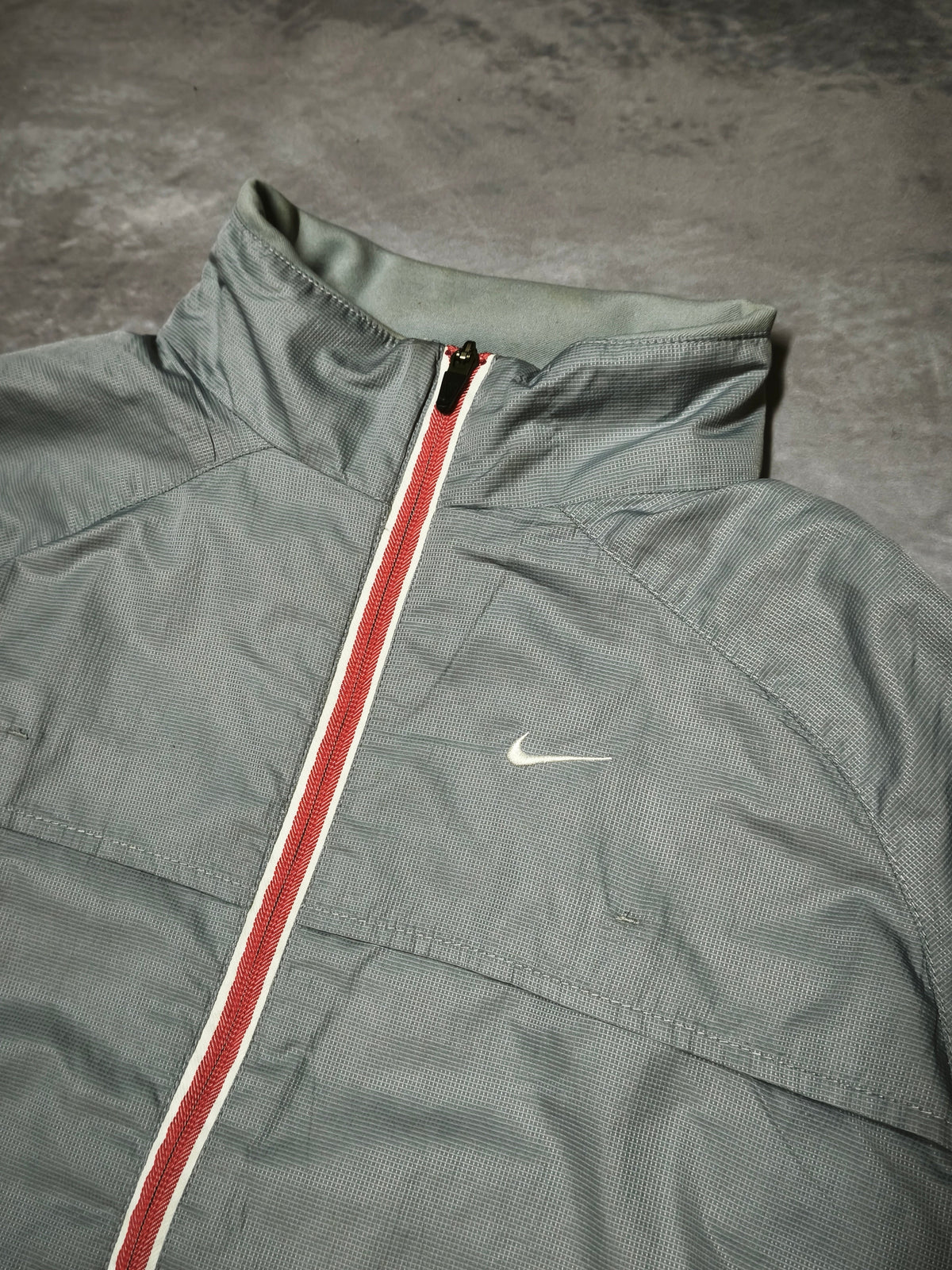 Nike Athletic Track Jacket Grey/Red Size L
