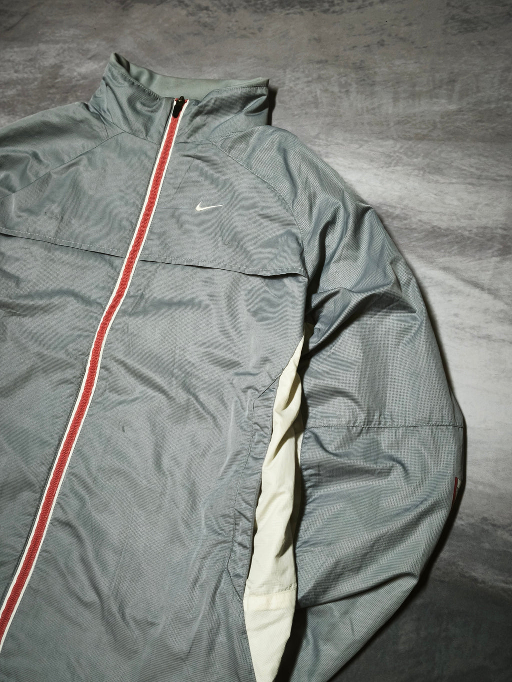 Nike Athletic Track Jacket Grey/Red Size L