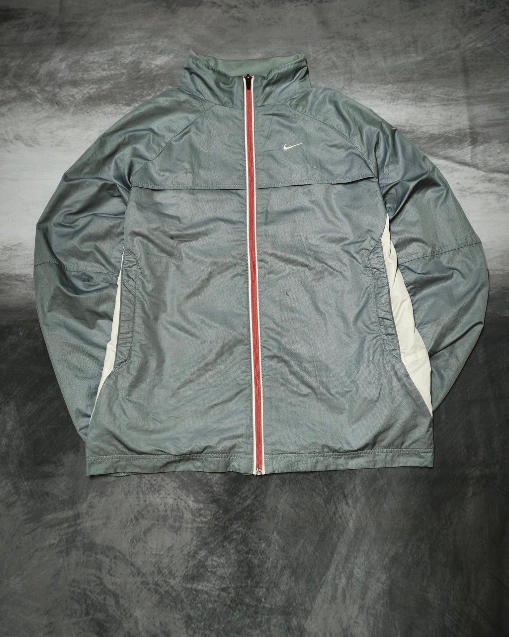 Nike Athletic Track Jacket Grey/Red Size L