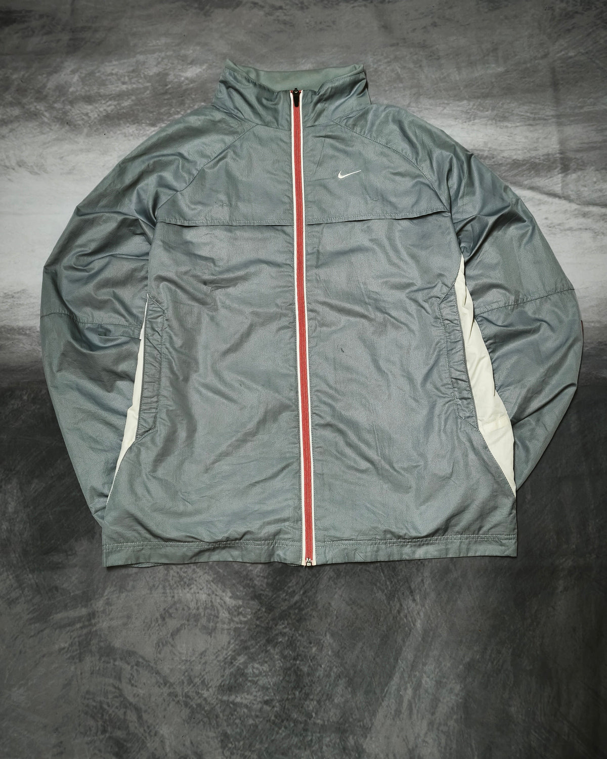 Nike Athletic Track Jacket Grey/Red Size L