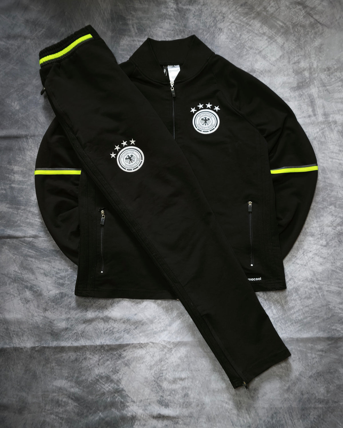 Adidas DFB Germany Tracksuit Black/Neongreen Size S