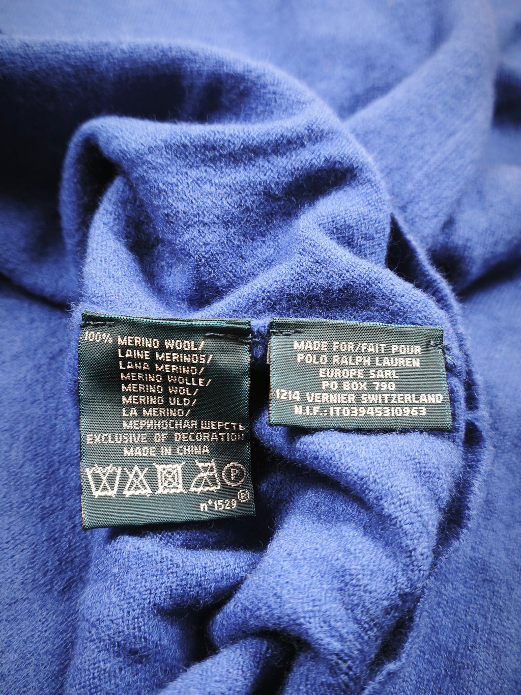 Polo Ralph Lauren Merino Wool Sweater Blue Size XL