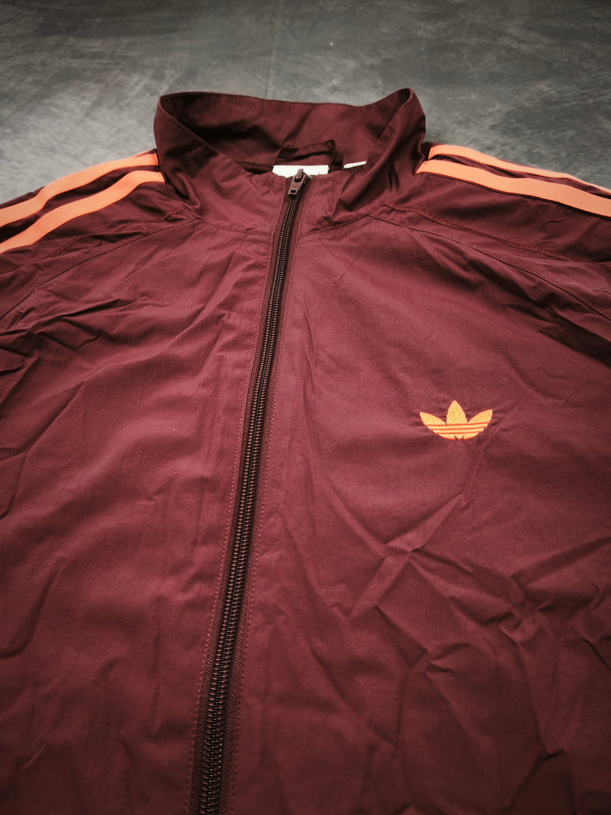 Adidas Originals Track Jacket Burgundy/Orange Size M