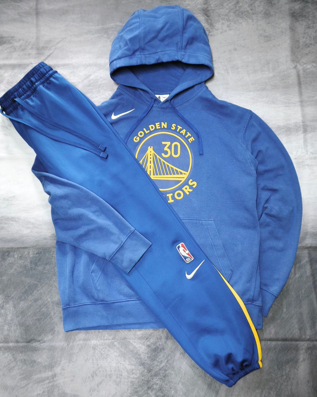 Nike x NBA Golden State Warriors „Stephen Curry #30“ completo blu-giallo taglia L