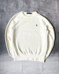 Felpa girocollo in pile Polo Ralph Lauren color crema/bianco sporco, taglia S