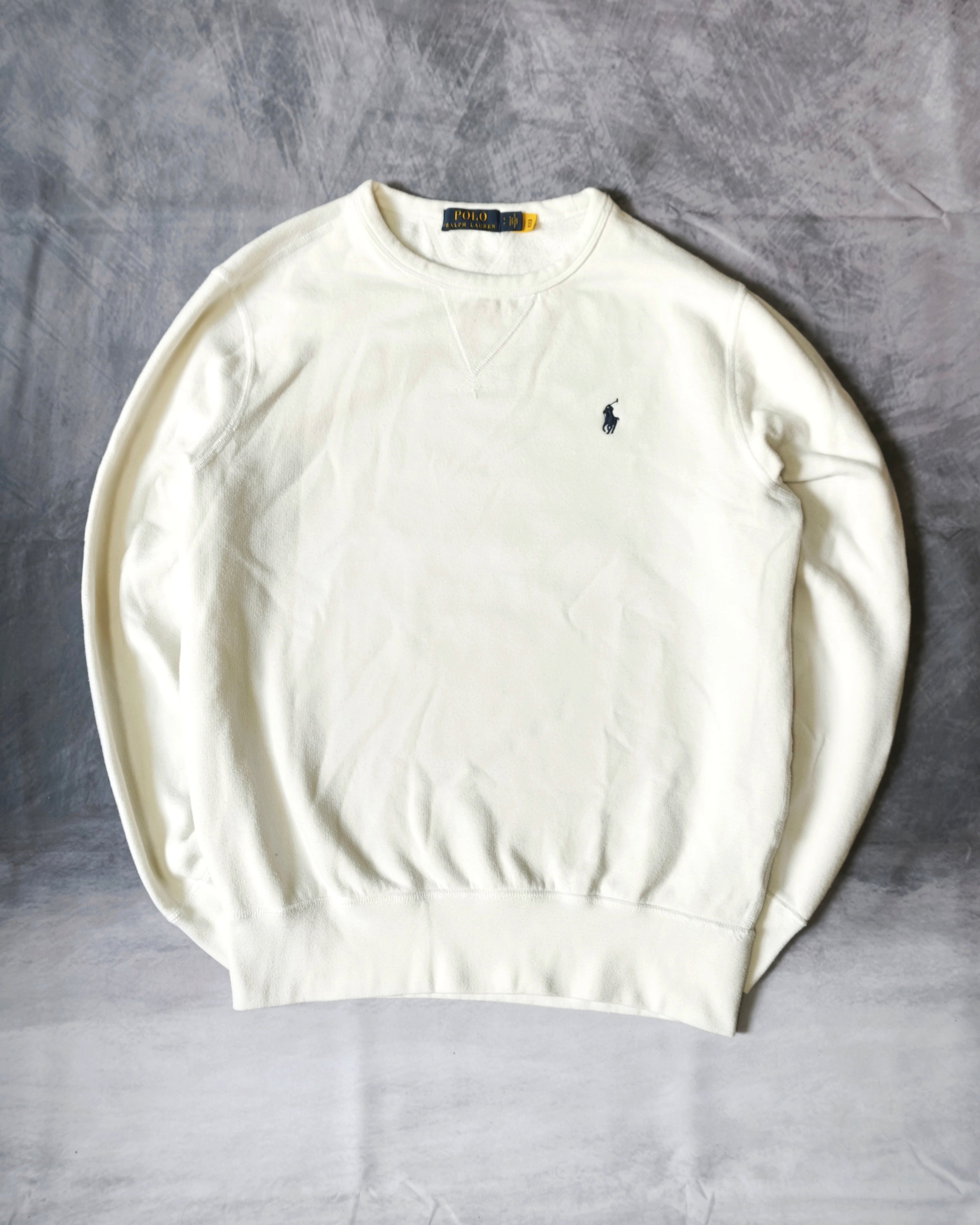 Polo Ralph Lauren Fleece Crewneck Sweater Creme/Off-White Size S