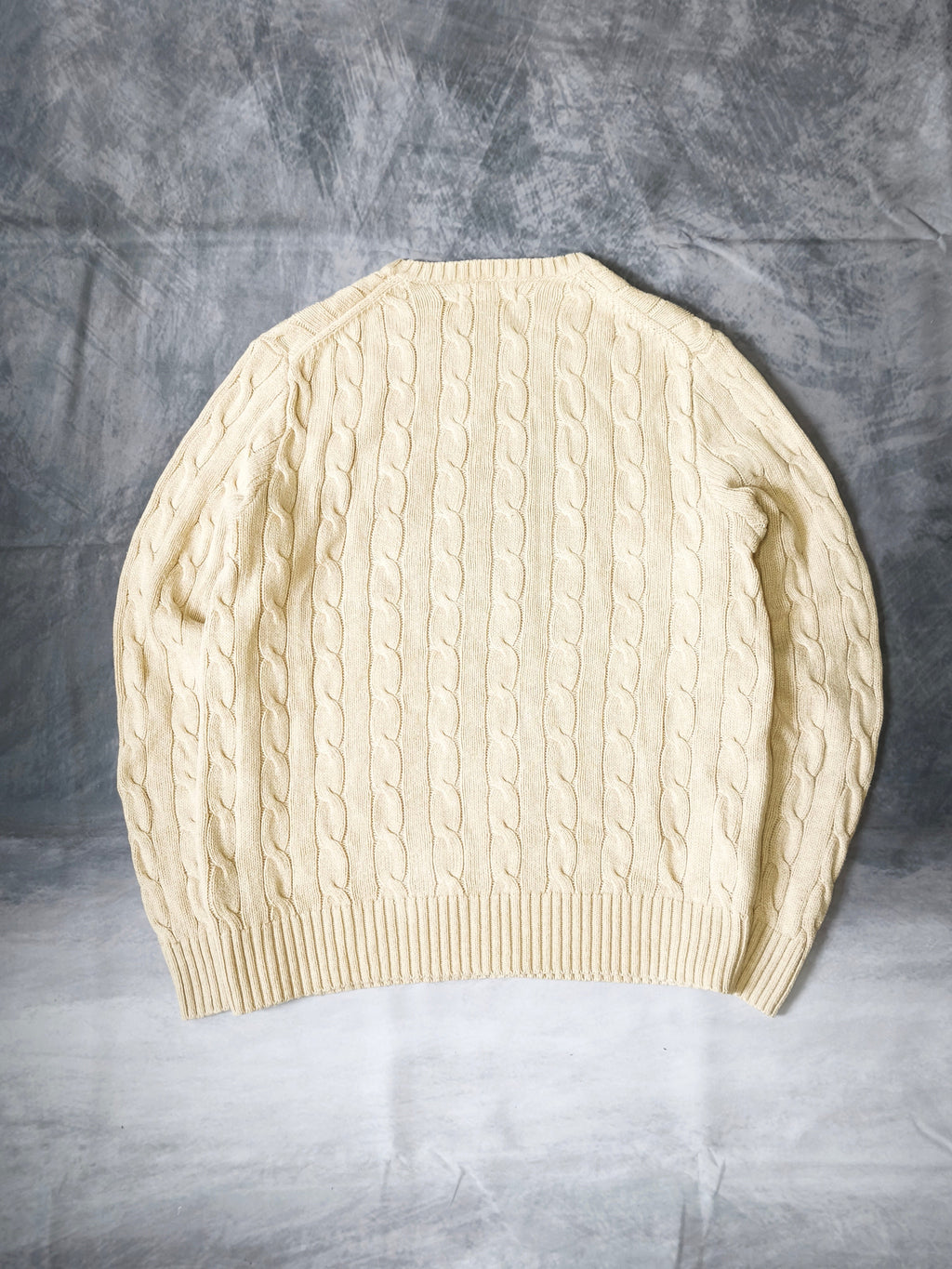 Polo Ralph Lauren Cable-Knit Cotton Sweater Beige Size S
