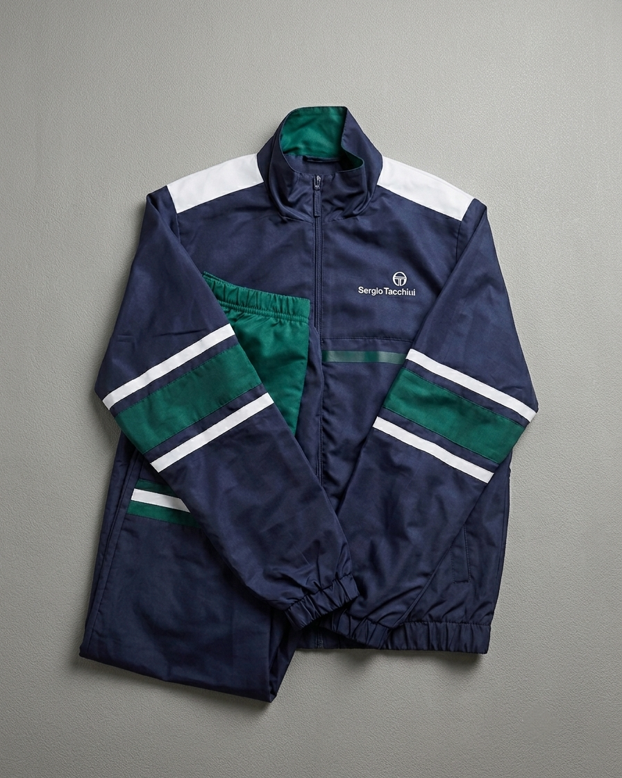 Tuta Sergio Tacchini Blu scuro/Verde Taglia M