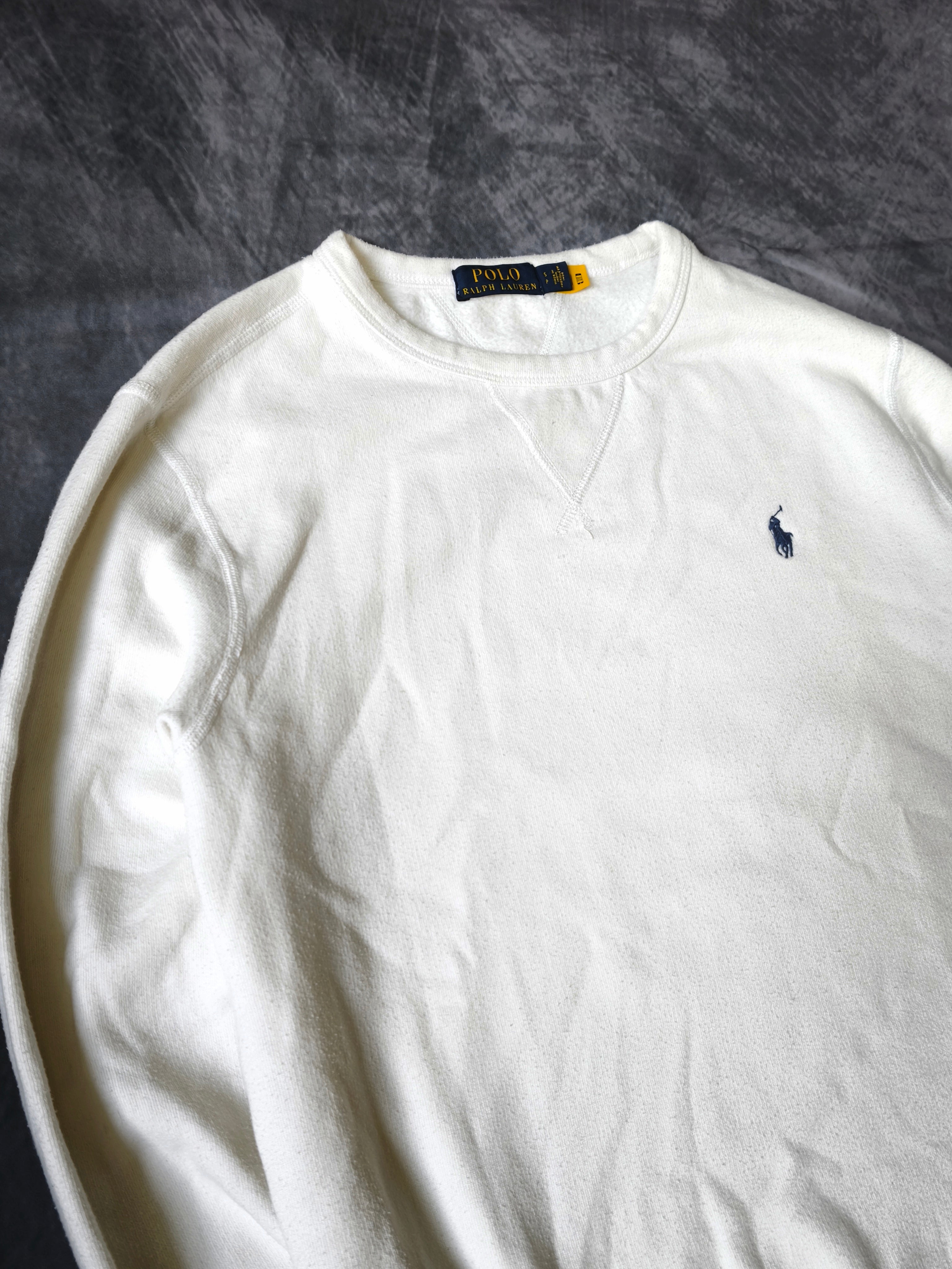 Polo Ralph Lauren Fleece Crewneck Sweater Creme/Off-White Size S